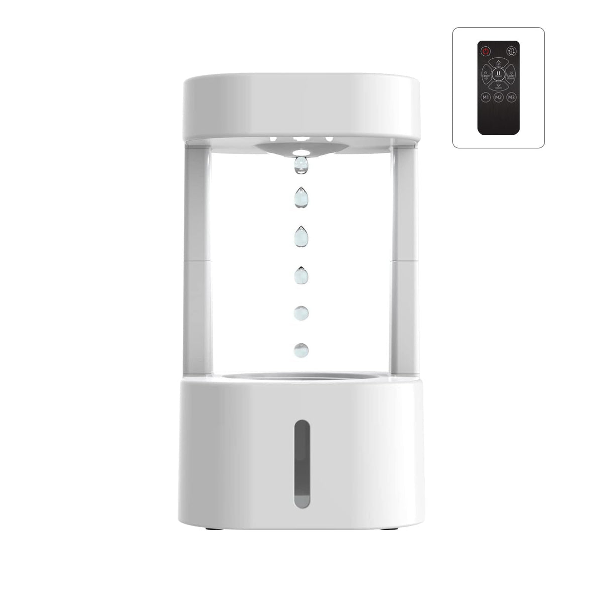 Anti-Gravity Humidifier, Levitating Water Fountain with 7-Color Mood Light, 3-in-1 Tabletop Fountain & Mini Humidifier for Home Office Bedroom, Novelty Gift