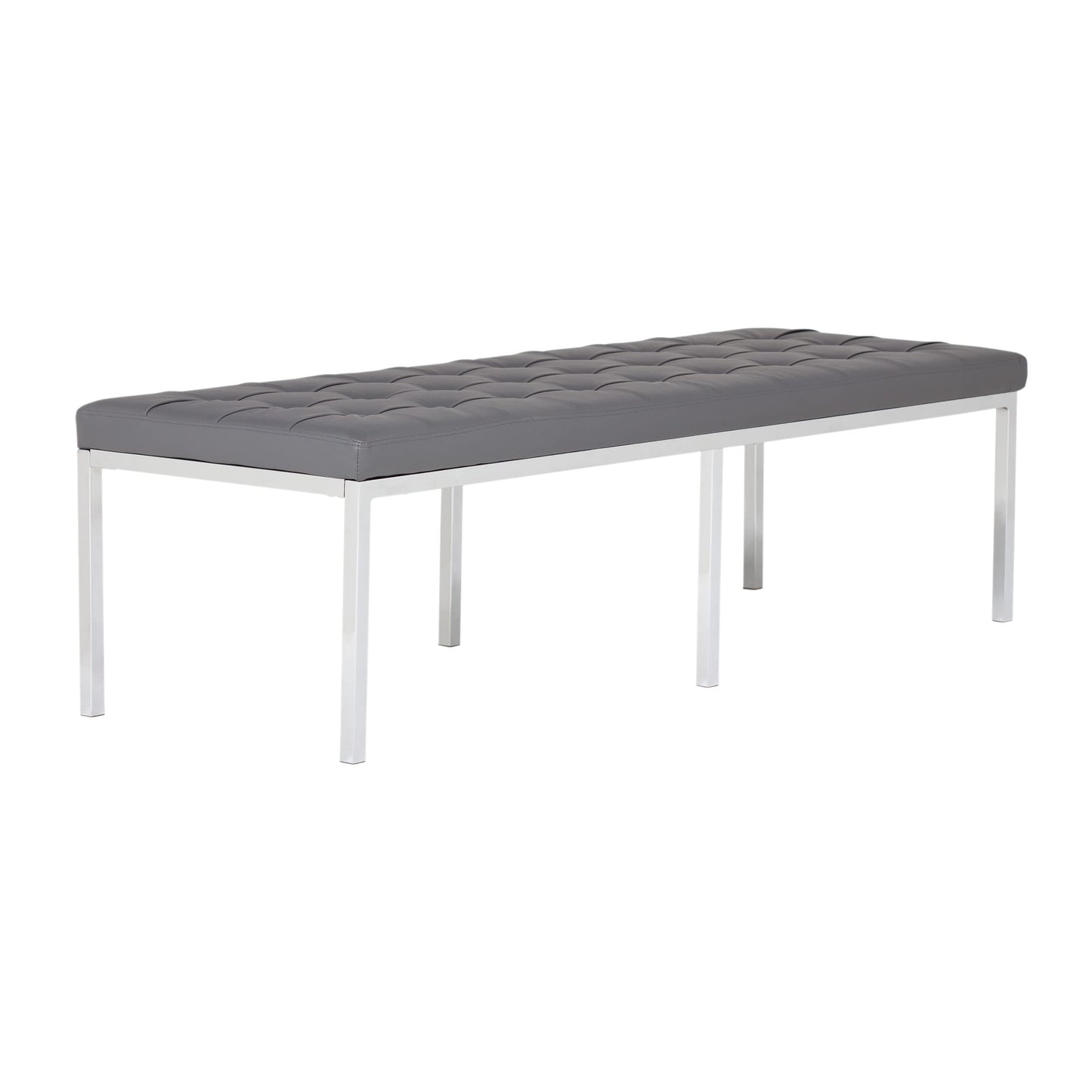 Studio Designs Home Wide Lintel Tufted Bench/Ottoman, Pewter, 60'' (72045)