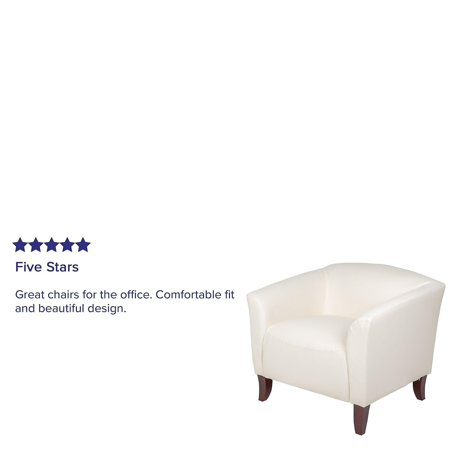 Flash Furniture HERCULES Imperial Series Ivory LeatherSoft Chair