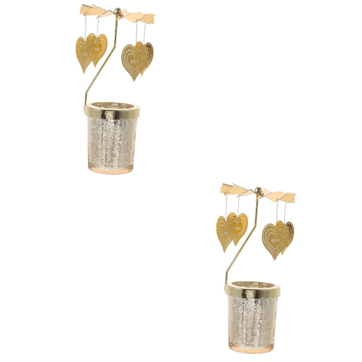 Ciieeo 2pcs Rotating Candle Holder Assembly Elegant Design for Valentine Day Weddings Home Decor and Special Events Romantic Tabletop Candlestick Stand