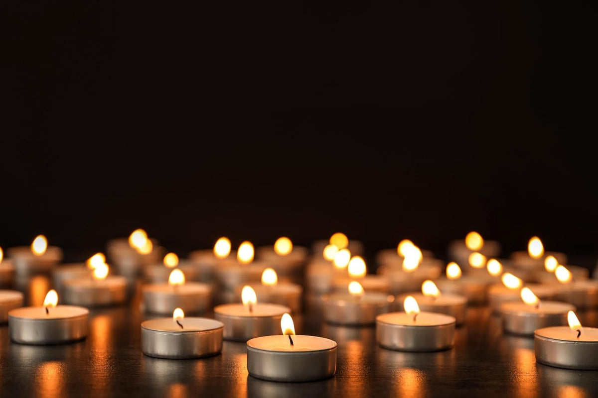 Unscented White Bulk Tealight Candles in Aluminum Cups Smokeless Wedding Tea Lights for Romantic Dinner, Wedding, Spa, Hotels Home & Holiday Decorations, Party & Ambience Candles - Set of 10