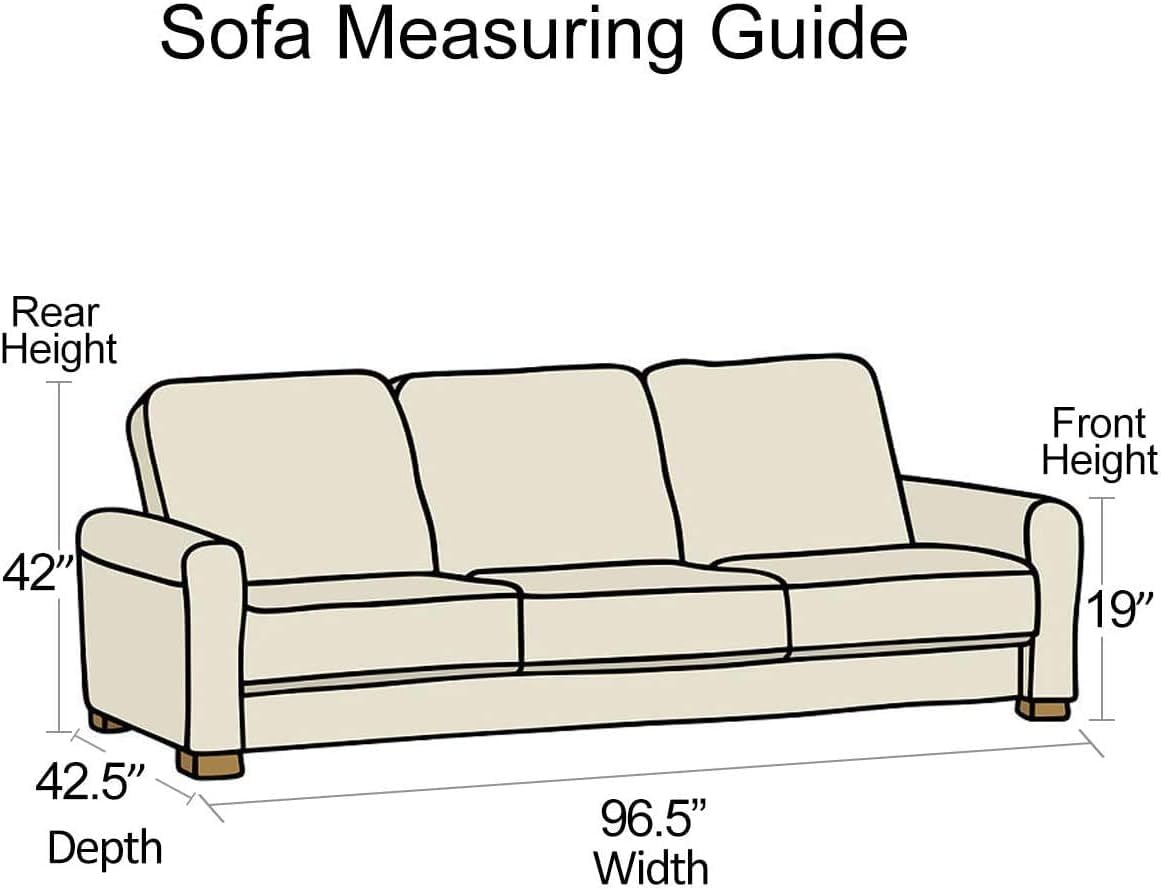 KEBE Clear Thicker Plastic Couch Cover for Pets, Heavy Duty Waterproof Shield Cat Dog Scratch Proof Protector Plastic Cover for Couch, Non-Slip Sofa Slipcover for Storage and Moving