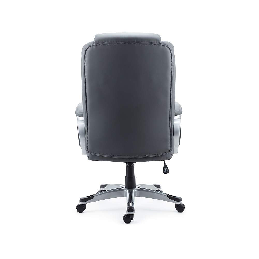 STAPLES Mcallum Bonded Leather Managers Chair Gray