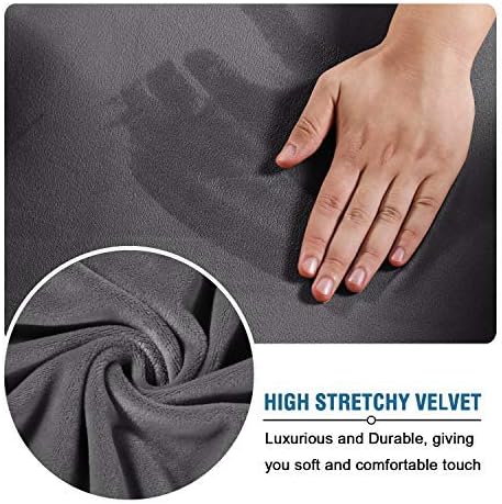 H.VERSAILTEX Velvet 4 Piece High Stretch Sofa Slipcover Cover Furniture