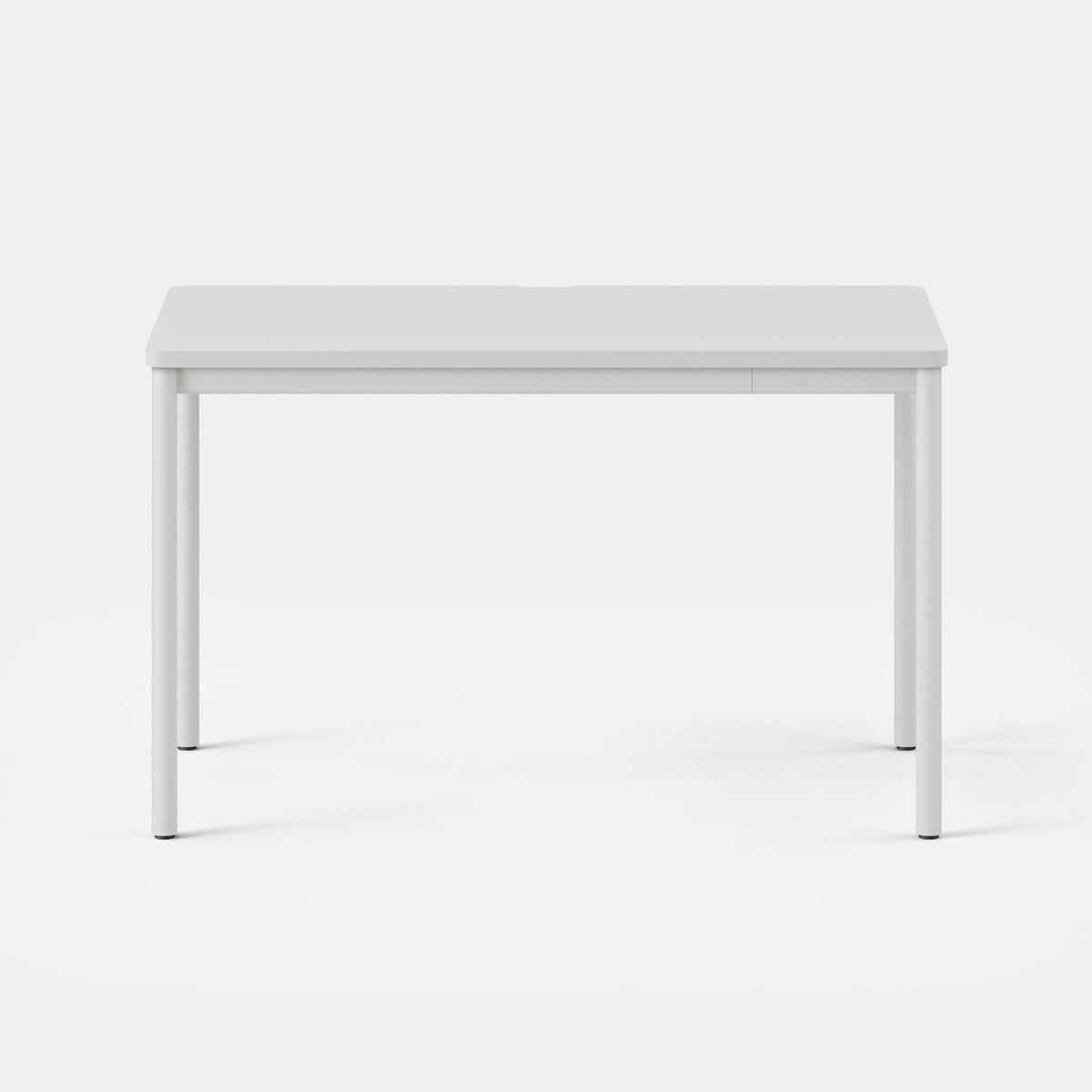 Branch Daily Desk - Functional at Home Office Desk with Effortless Assembly, Timeless Design, Rounded Corners, and Built-in Cable Notch - 48” W x 28.5” H x 24” D - White Work Table