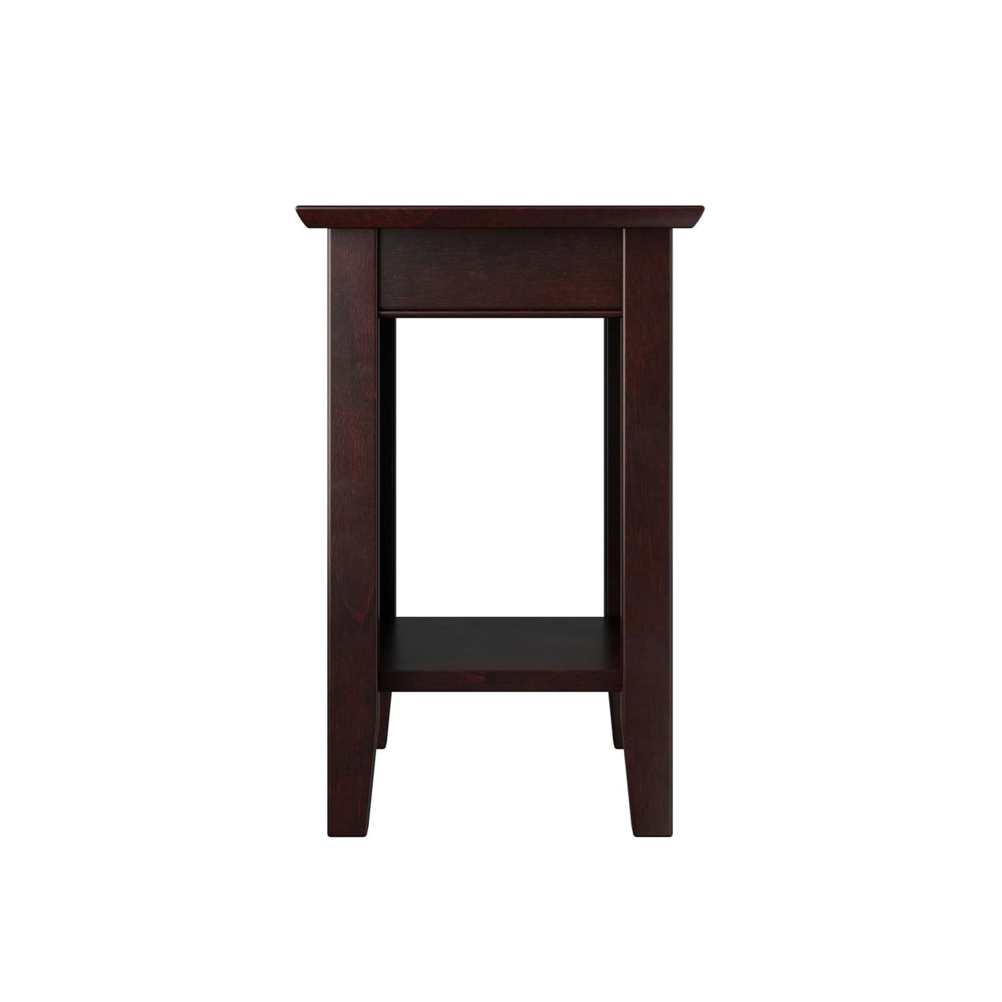 AFI Nantucket Chair Side Table with Built-in Charger in Espresso