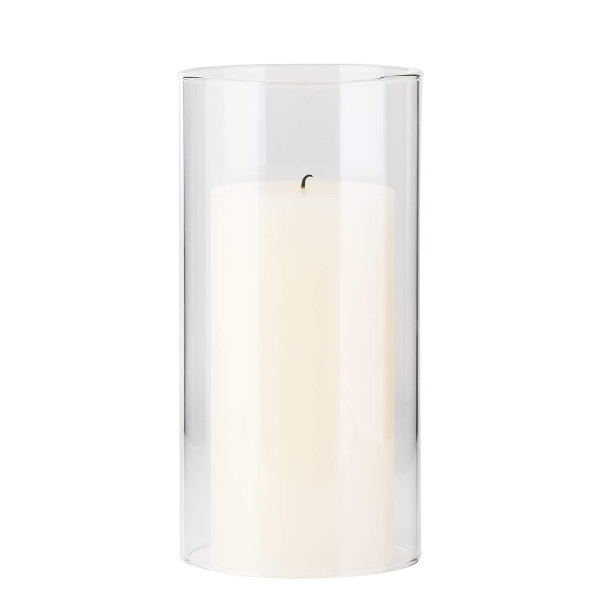 WGVI Clear Hurricane Candleholder,Glass Chimney for Candle Open Ended, Chimney Tube of Sizes in Various for Choice, 4.7" Wide x 8" Tall
