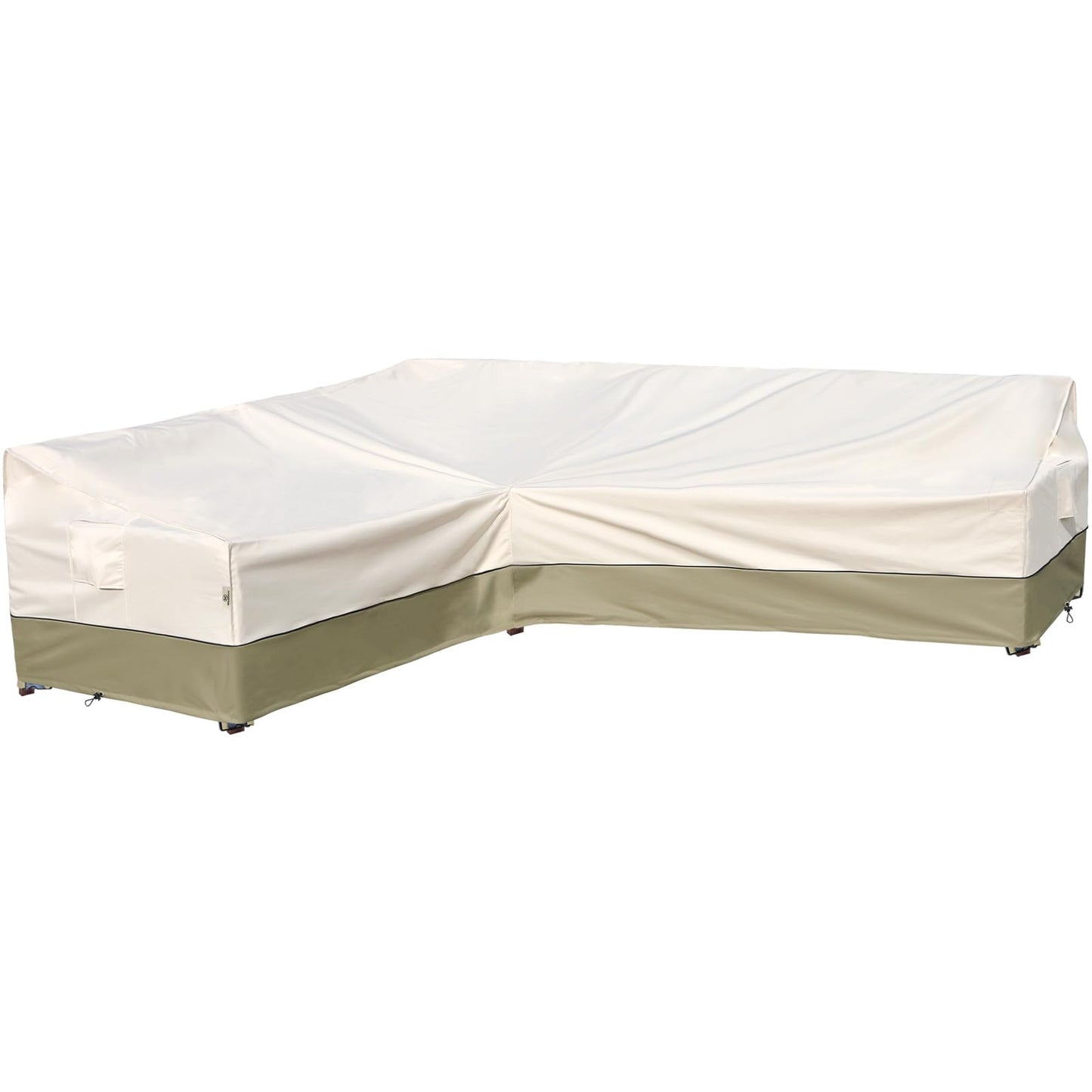 Westblue Outdoor Sectional Cover-L-Shaped Sofa Patio Furniture Covers Waterproof Rip-Stop Anti-UV 600D Heavy Duty Outdoor Couch Cover with 3 Air Vent, 85''L (110''L)32''D 31''H, Light Green