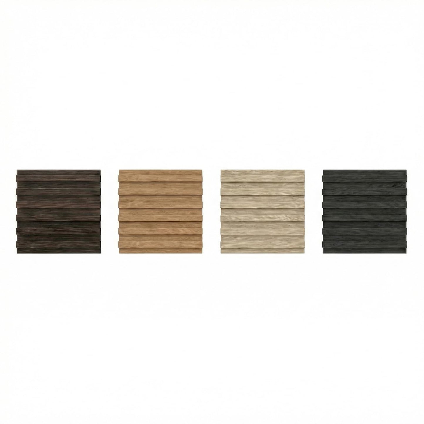 LARWORKS Slat Wood Wall Paneling for Interior and Decoration - 4 Samples Pack, 5.9 x 6 in.
