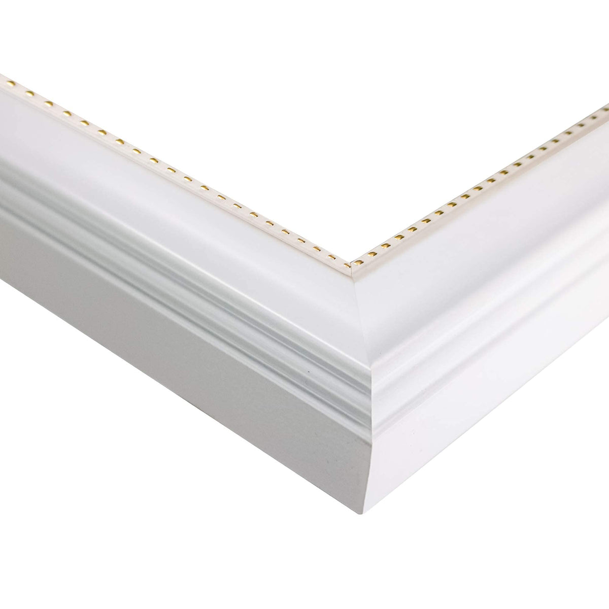 GraduationMall 5x7 Picture Frames, Real Glass, Display Photos for Wall or Tabletop, White with Gold Beads, 2-Pack