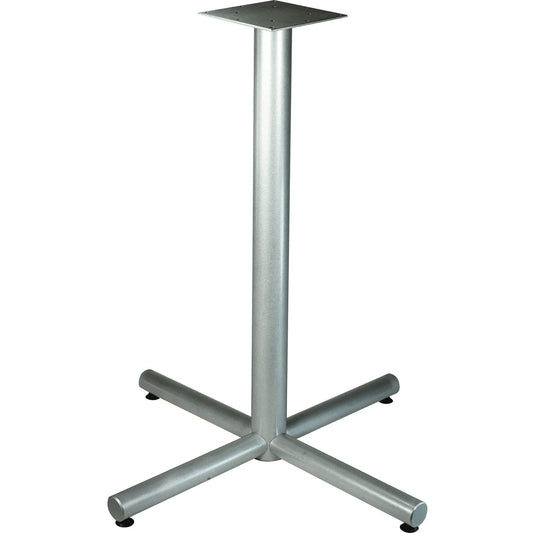 Lorell LLR34431 Silver Bistro-Height X-Leg Table Base