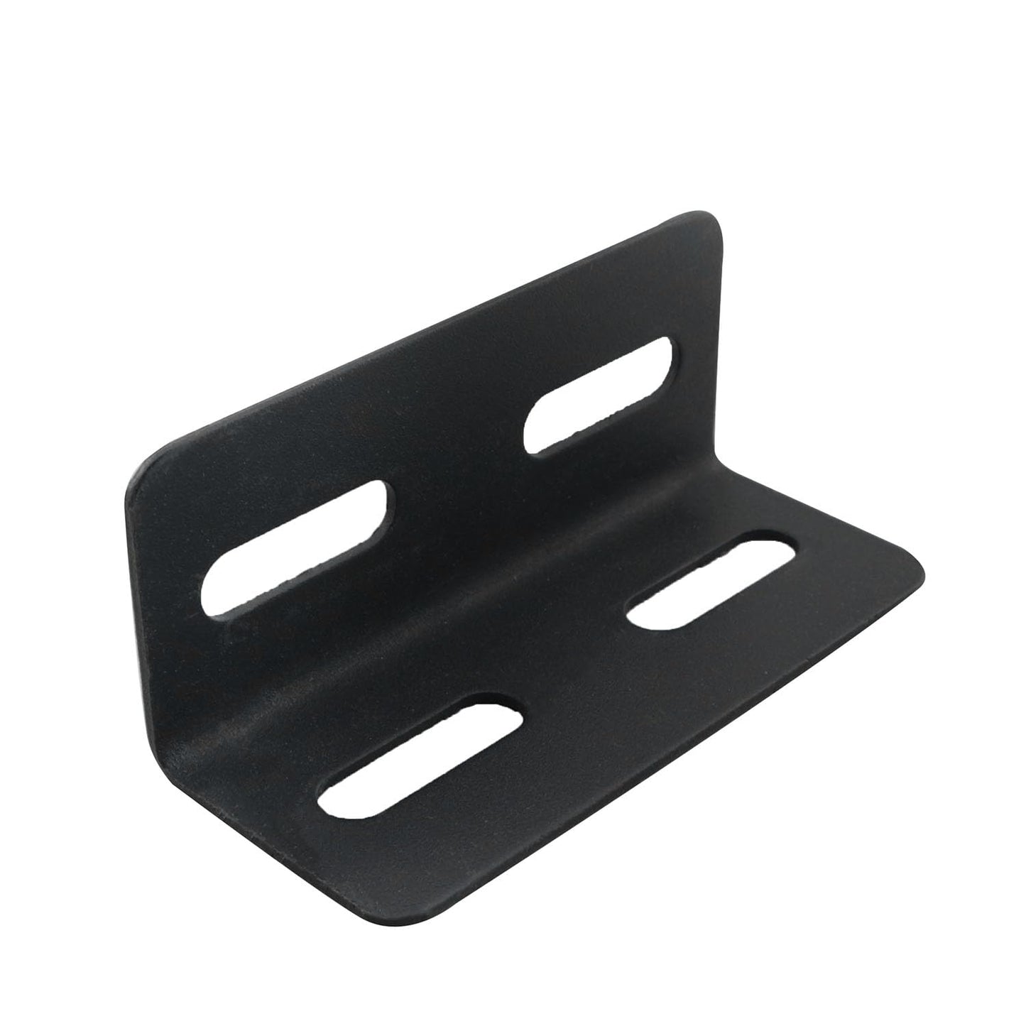 JCBIZ 4PCS L-Shaped Bed Brace Connectors Stainless Steel Bracket Fasteners Support Style Double Hole Corner Brackets 80x100mm 90 Degree Headboard Corner Bracket Connectors Black
