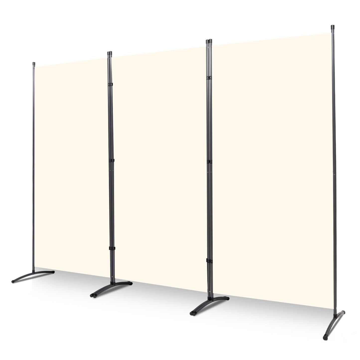 JVVMNJLK Indoor Room Divider, Portable Office Divider Room Divider Wall Divider Screen 3 Panel, Folding Partition Privacy Screen Walls Dividers for Room Separator 102" W x 71.3" H,Beige