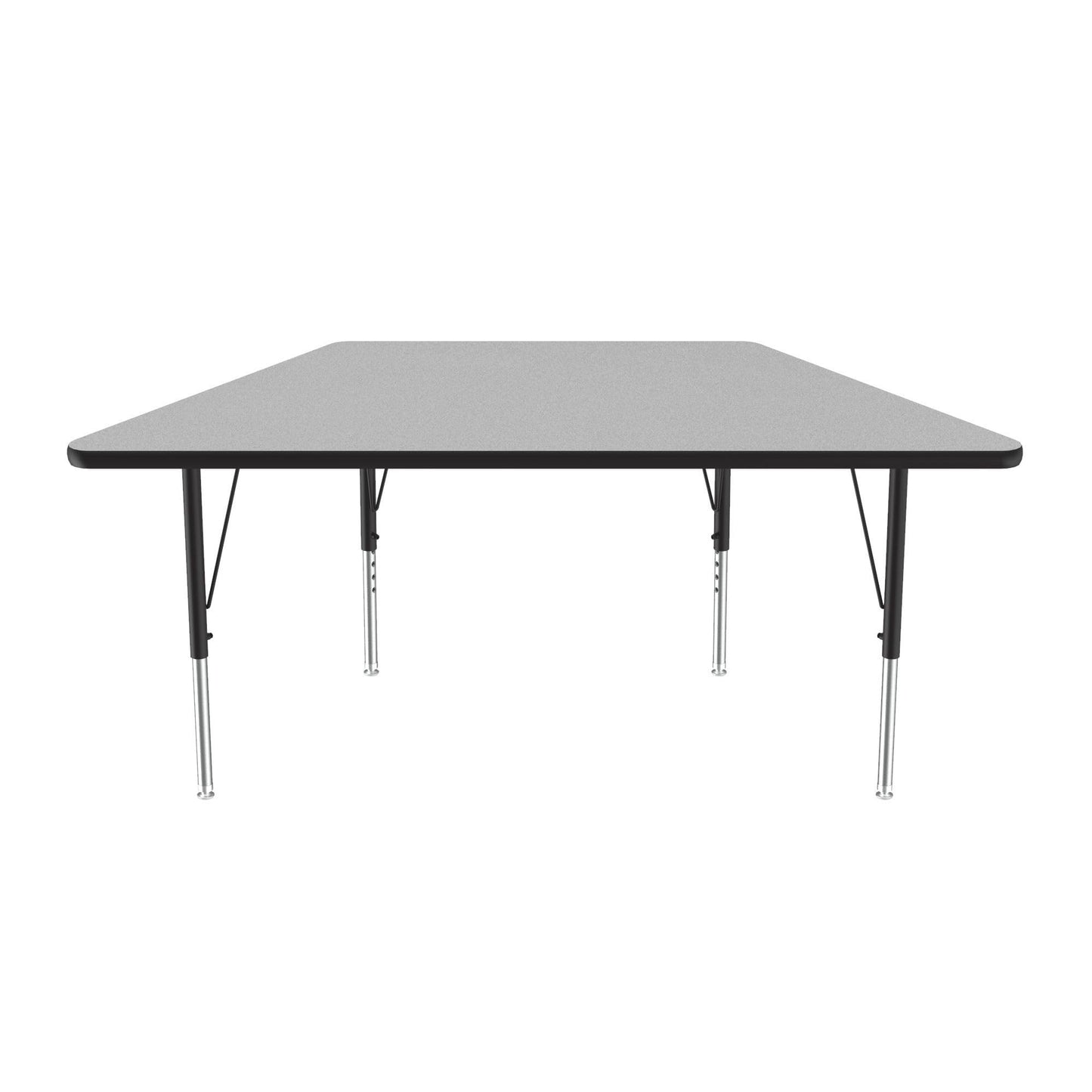Correll Econoline Classroom Activity Table, 30"x60" Trapezoid Gray Granite Melamine Top, Adjustable Height Legs, School Furniture (AM3060-TRP-15)