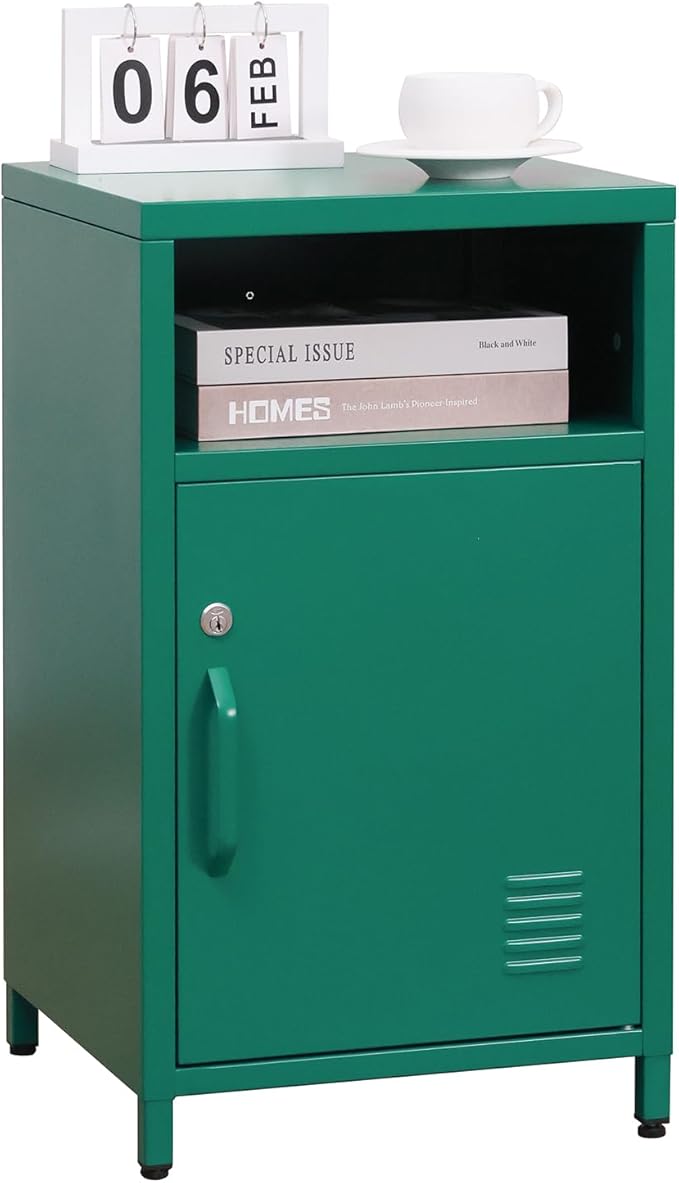 ALBAD Compact Metal Nightstand