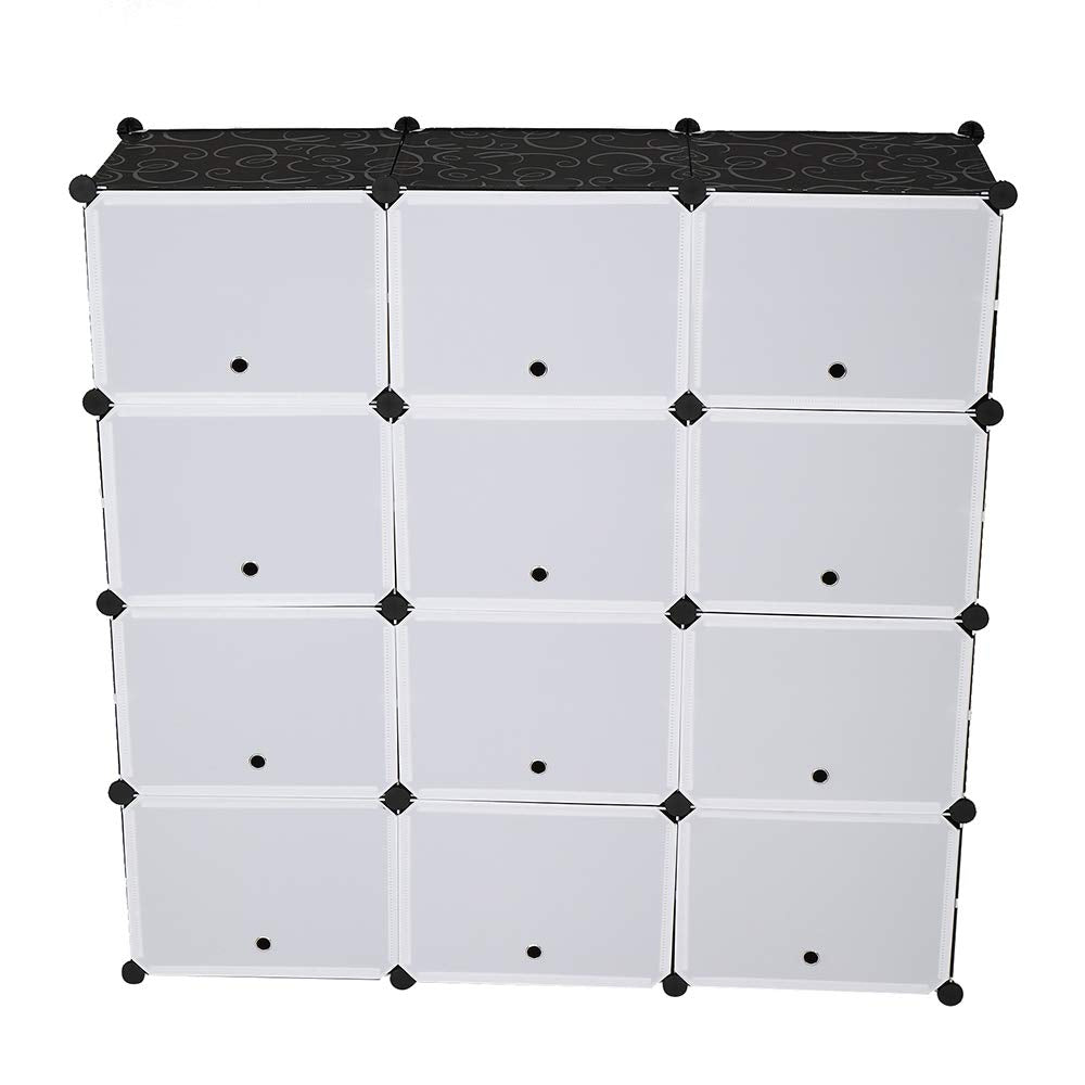 BILEK Shoe Rack Storage Organizer 7 Tier Shoe Storage Cabinet 48 Pair Portable Hidden Shoe Rack for Closet Hallway Bedroom Entryway,White(48" x 12" x 48")