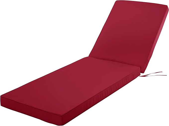Chaise Lounge Cushion for Outdoor Furniture, Waterproof Fade and Tear Resistant