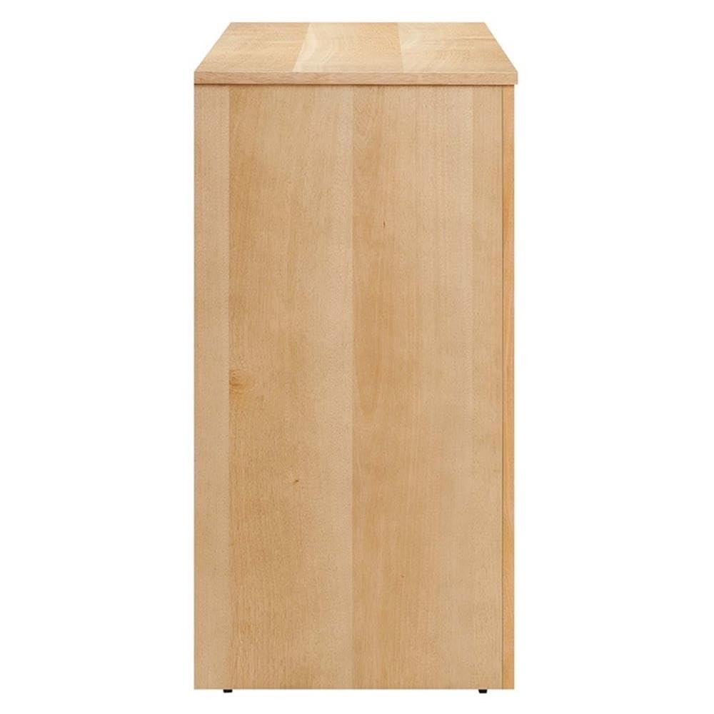 Modway Appia 53.4 Inch 3 Door Storage Cabinet in Oak Wood Veneer - Arched Door Accent Credenza - Modern Sideboard - Adjustable Shelf Buffet - Mid-Century Storage Furniture - Console TV Stand