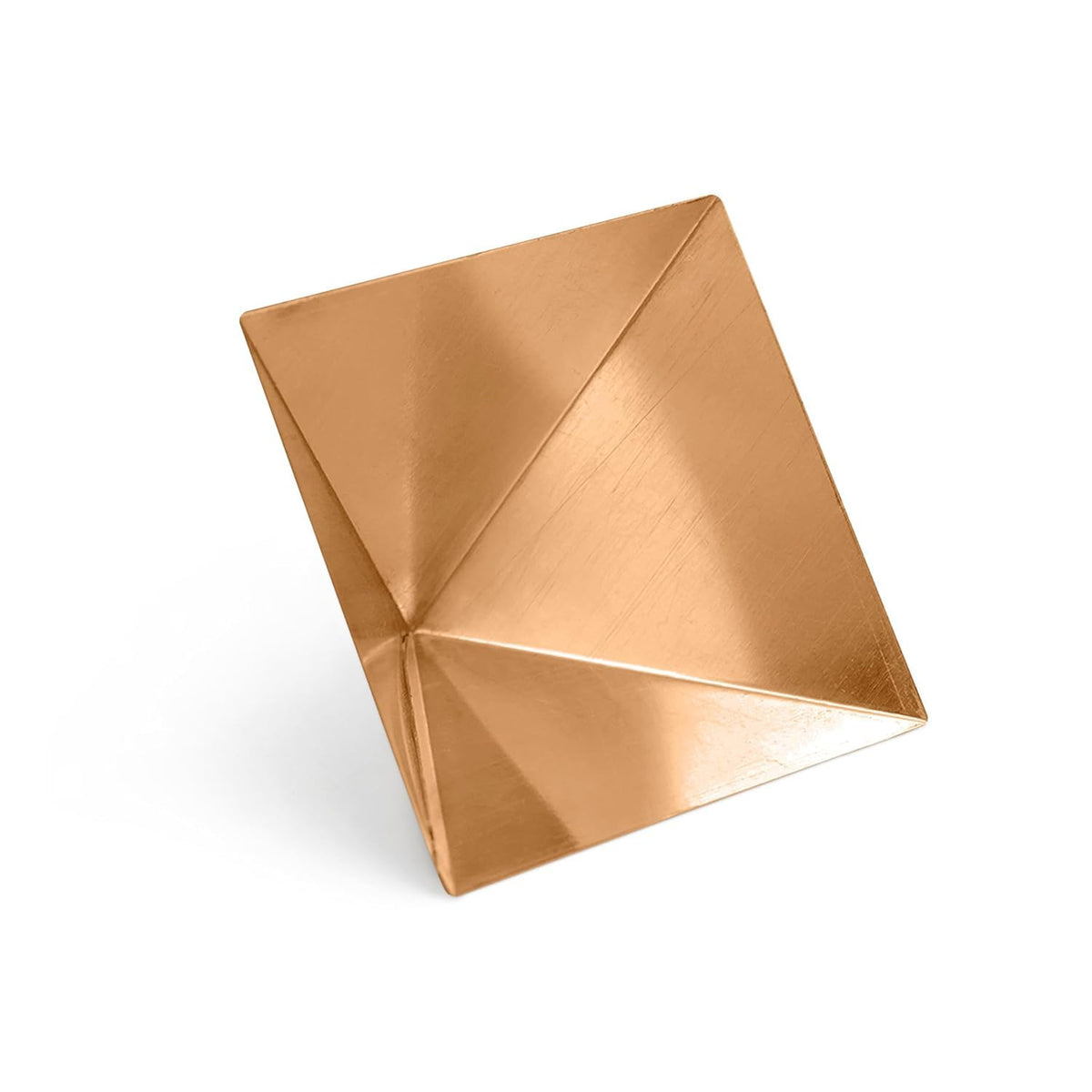 Pure Copper Vastu Pyramid, 3 Inch Hollow Energy Booster, Traditional Indian Style Tabletop Sculpture for Home and Office Decor | Energy for Vibrations at Home, Office | Health & Wealth Benefits