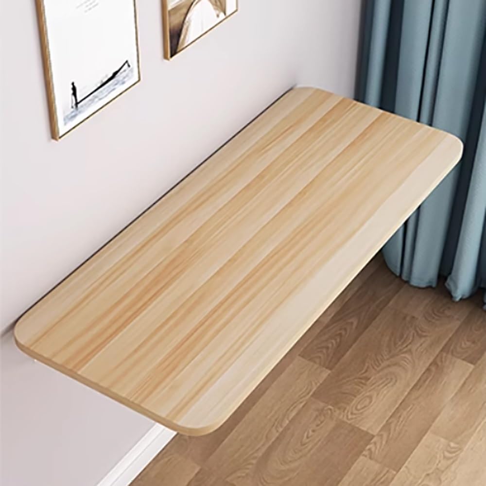 Wall Mounted Folding Table Floating Table Adjustable Steel Bracket,Wall-Mounted Folding Desk, Space-Saving Murphy Table for Home Office, Laundry, Kitchen, Bar – Versatile and Stylish Worksta