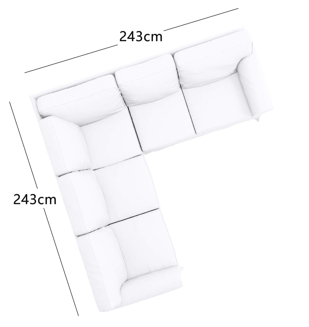 Velvet Pets Friendly Sectional Corner Sofa Covers Made Compatible with IKEA Ektorp 4 Four Seat Couch Sofa Slipcovers (Velvet Blue Ektorp 2+2)