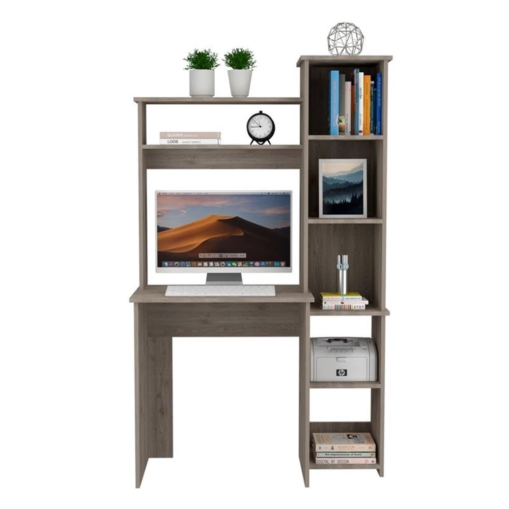 Tuhome Carell Furniture Modern Light Gray Engineered Wood Versalles Home Office Desk