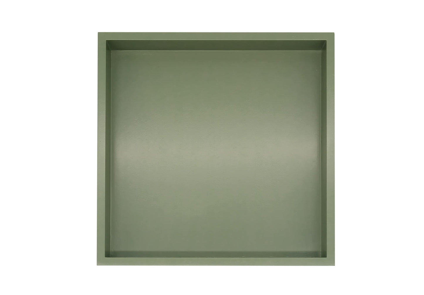 Montecito Home - 10"x10" Small Square Wood Decorative Tray for Office, Ottoman, Bathroom, Entry, Remote Controls, Countertop Organizer, Candle Tray - Loden Green