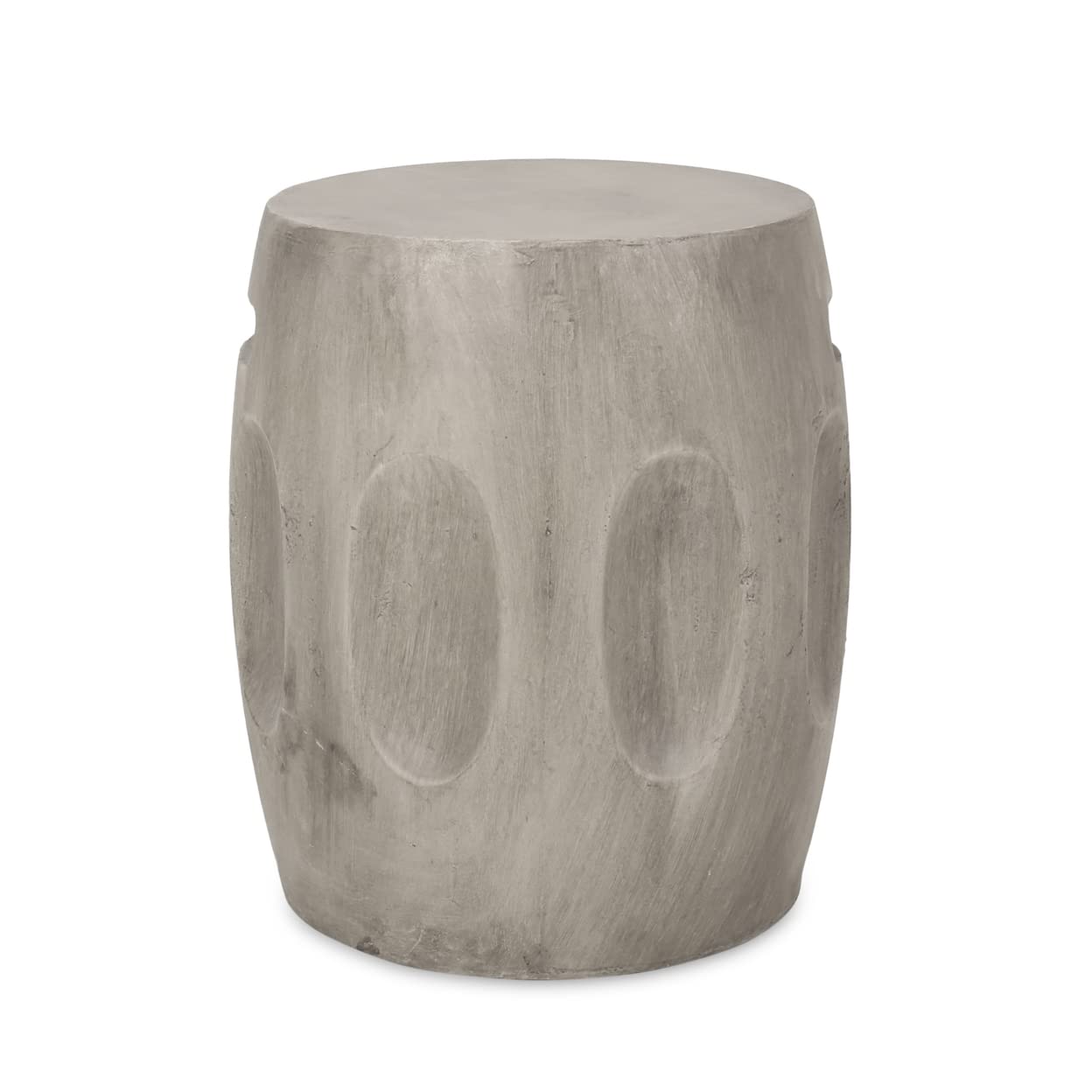 Christopher Knight Home Ronald Outdoor Contemporary Lightweight Accent Side Table, Concrete Finish
