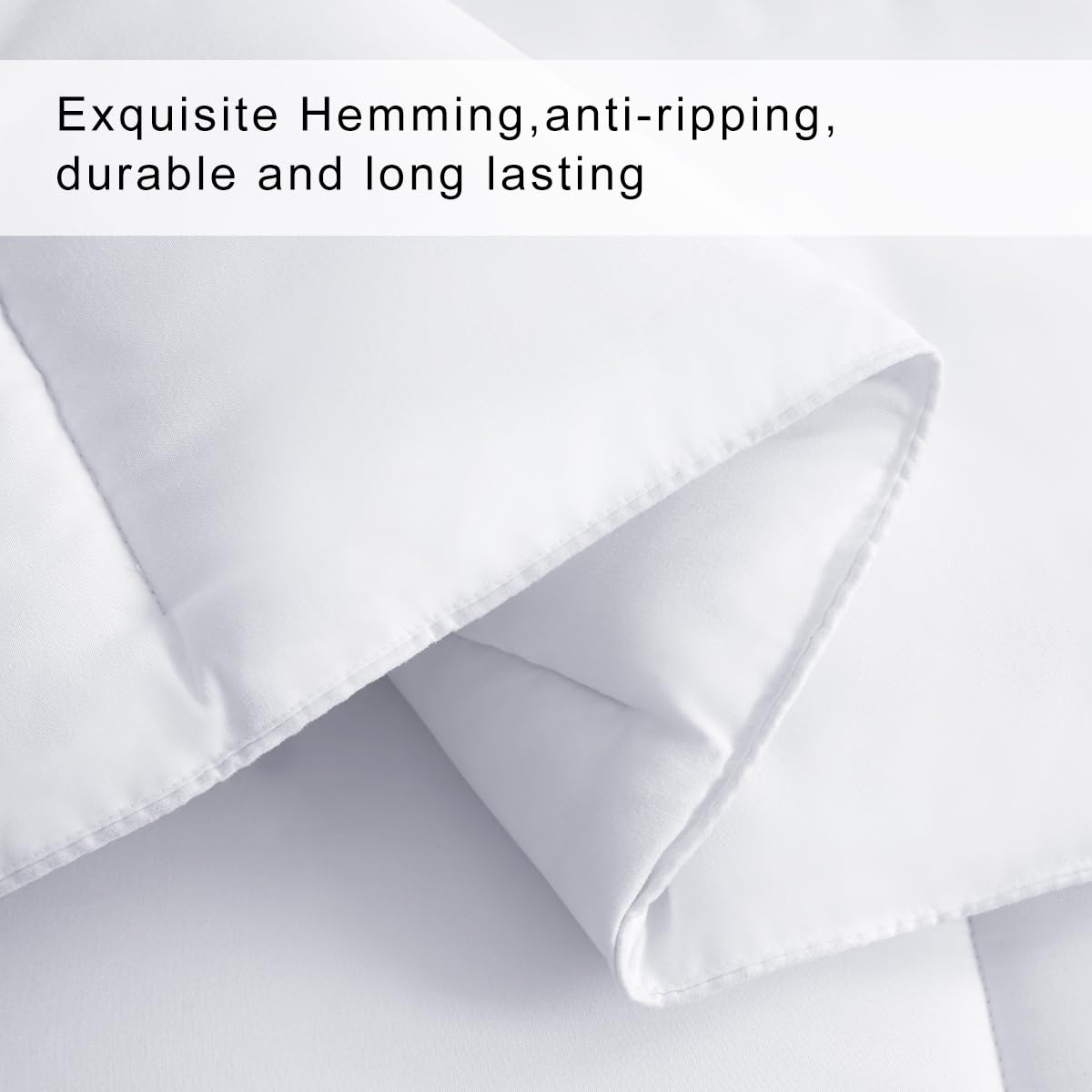 COHOME King Size Cooling Comforter, All-Season Quilted Down Alternative Duvet Insert, Luxury Hotel Breathable GentleSoft Comforter with Anti-Clump Tech & 8 Tab - Reversible - White 90 x 102 inches