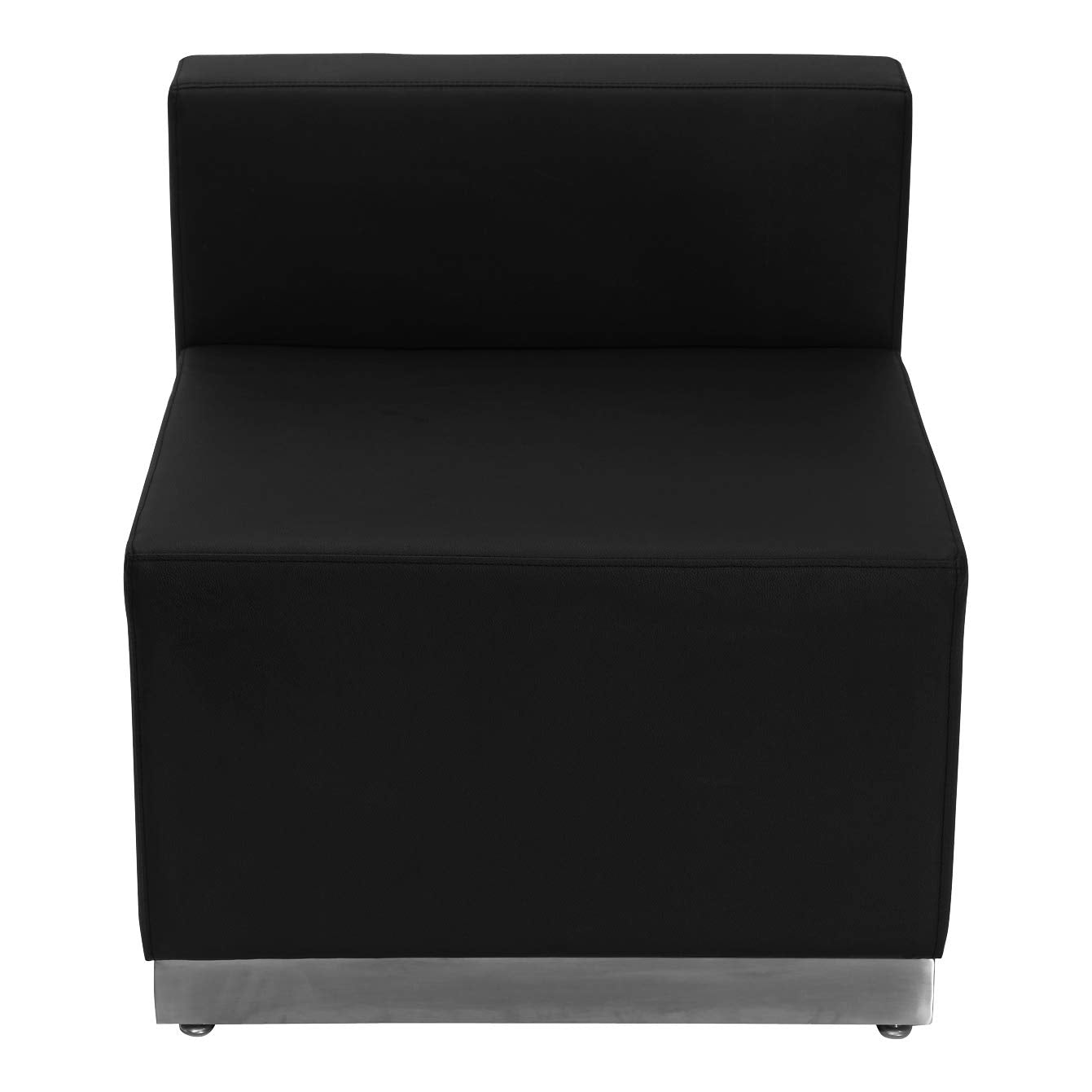 Flash Furniture HERCULES Alon Series Black LeatherSoft Reception Configuration, 3 Pieces