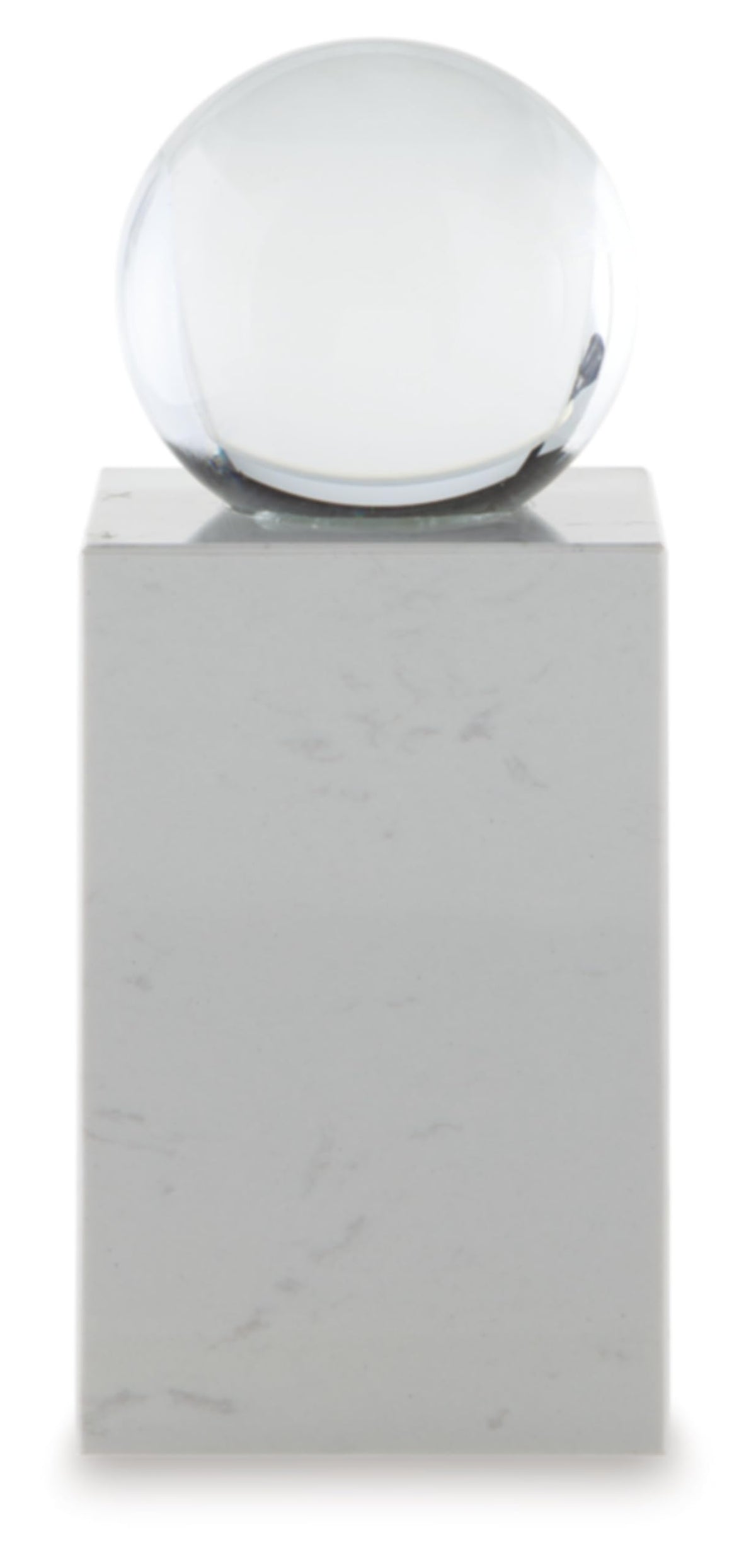 Signature Design by Ashley Sellner Contemporary Marble and Crystal Sculpture, White