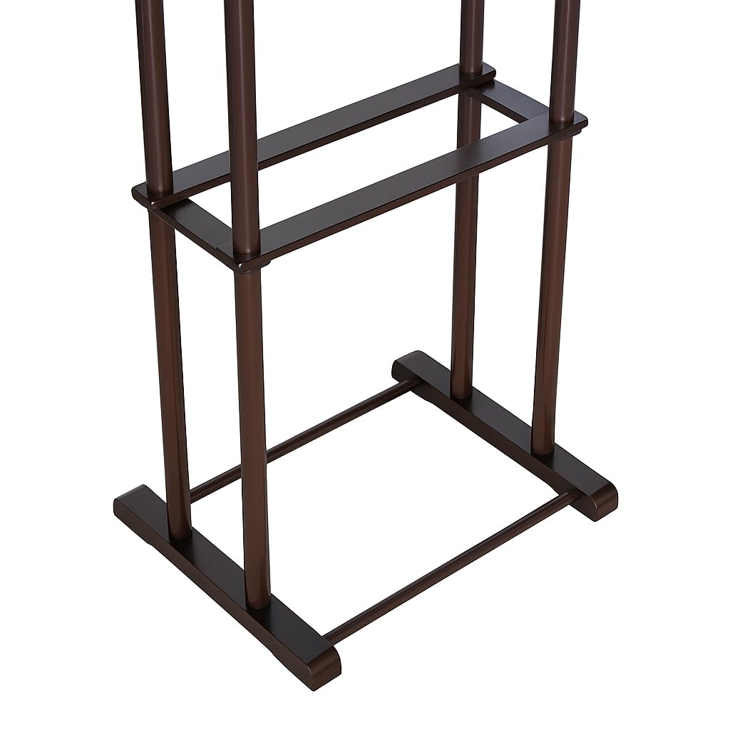 Proman Products Sakura Twin Valet with Wooden Hanger, Trouser Bar & Tie Bar, Walnut