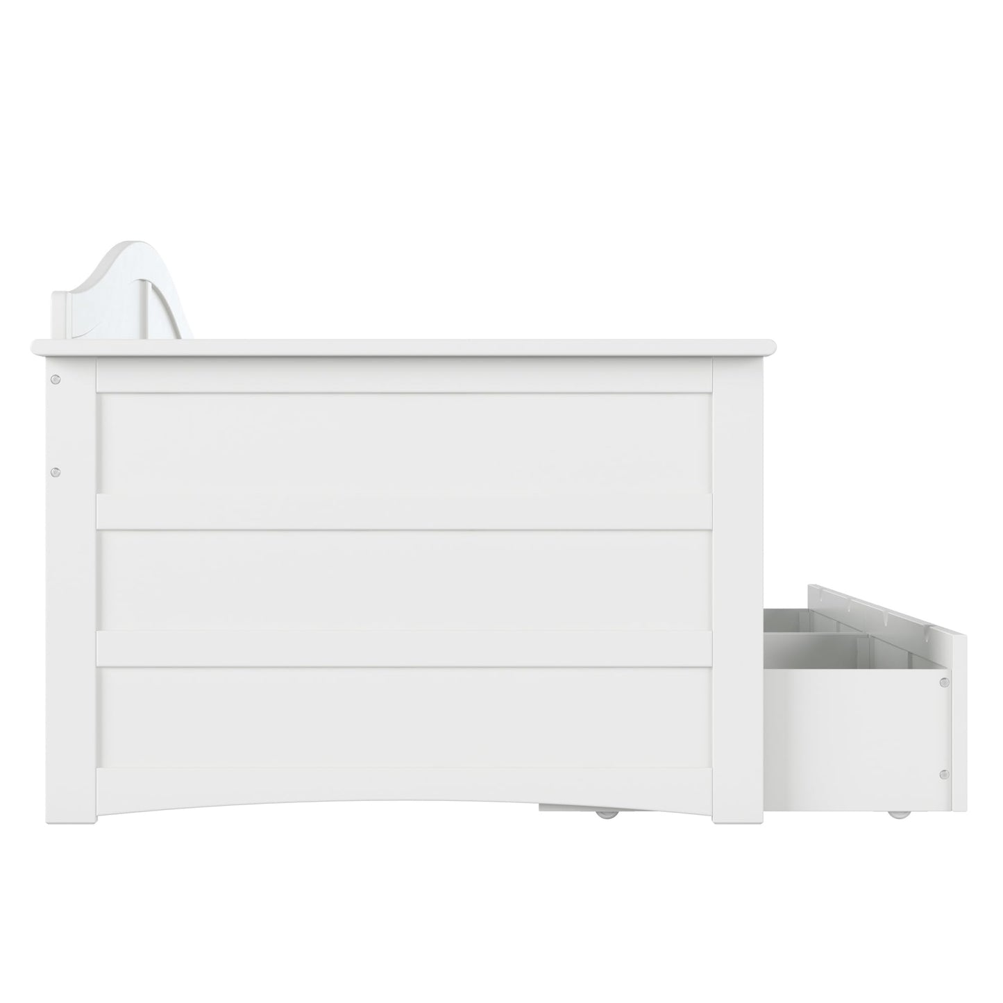 AFI, Acadia Twin Size Wood Daybed Frame with 2 Storage Drawers, White