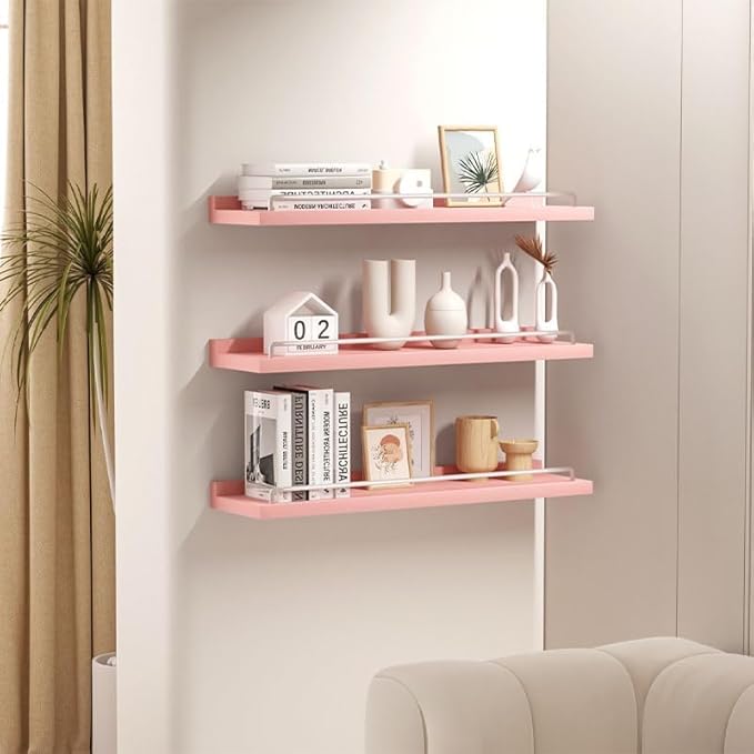 RYOFOBETTO 22 inches Long Floating Shelves, Bathroom Decor Shelves Over Toilet