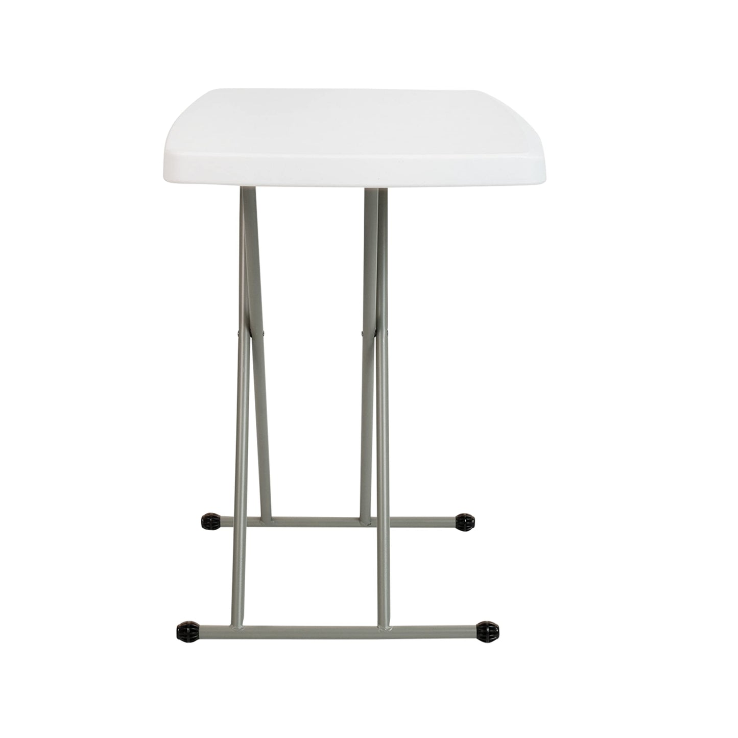 Flash Furniture Elon Folding Table - Granite White - Height Adjustable - 30 Inch - TV Tray - Commercial Grade Laptop Table