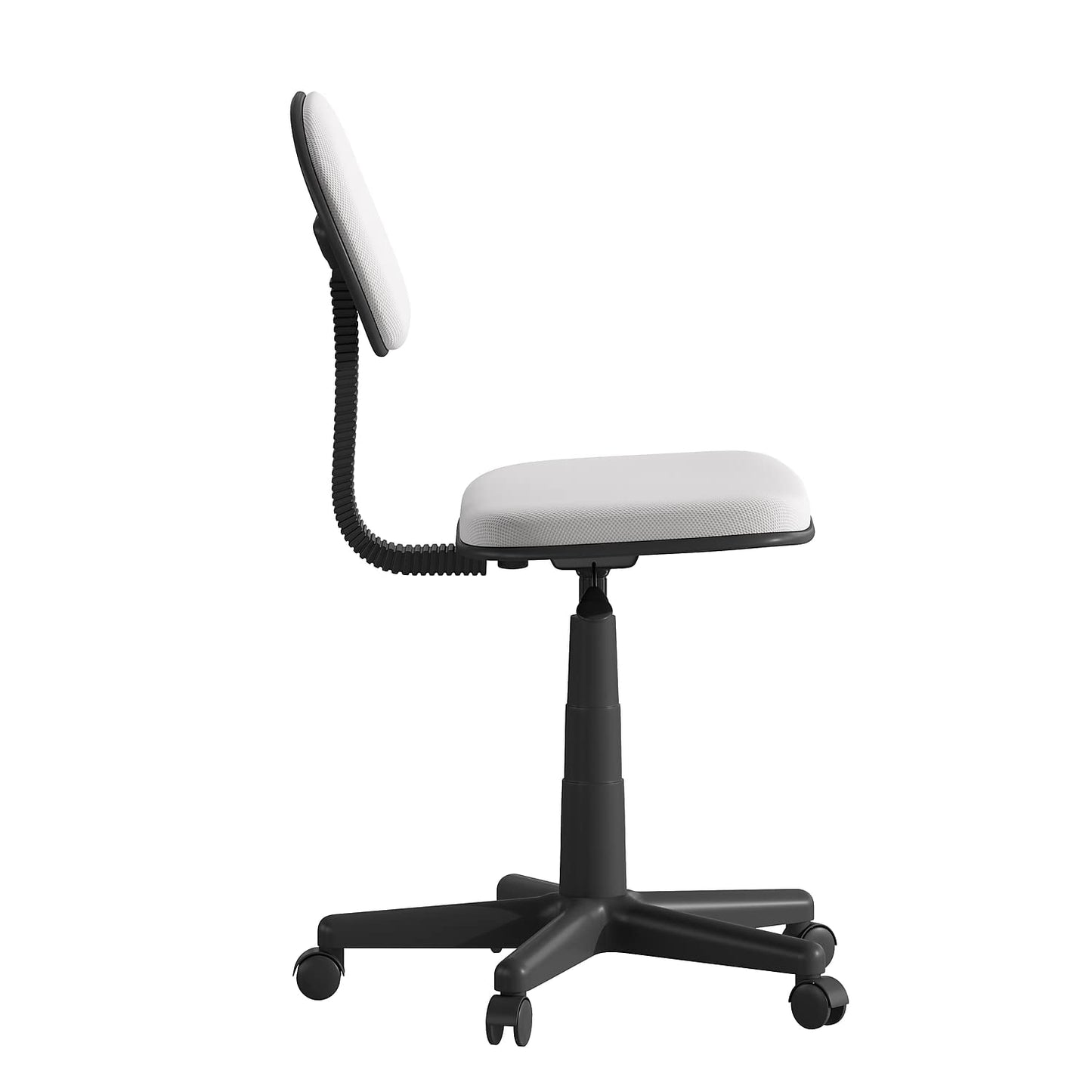 Flash Furniture Harry Low Back Swivel Task Office Chair - Adjustable Gray Student Chair with Padded Mesh Seat & Back - Homeschool Study Chair