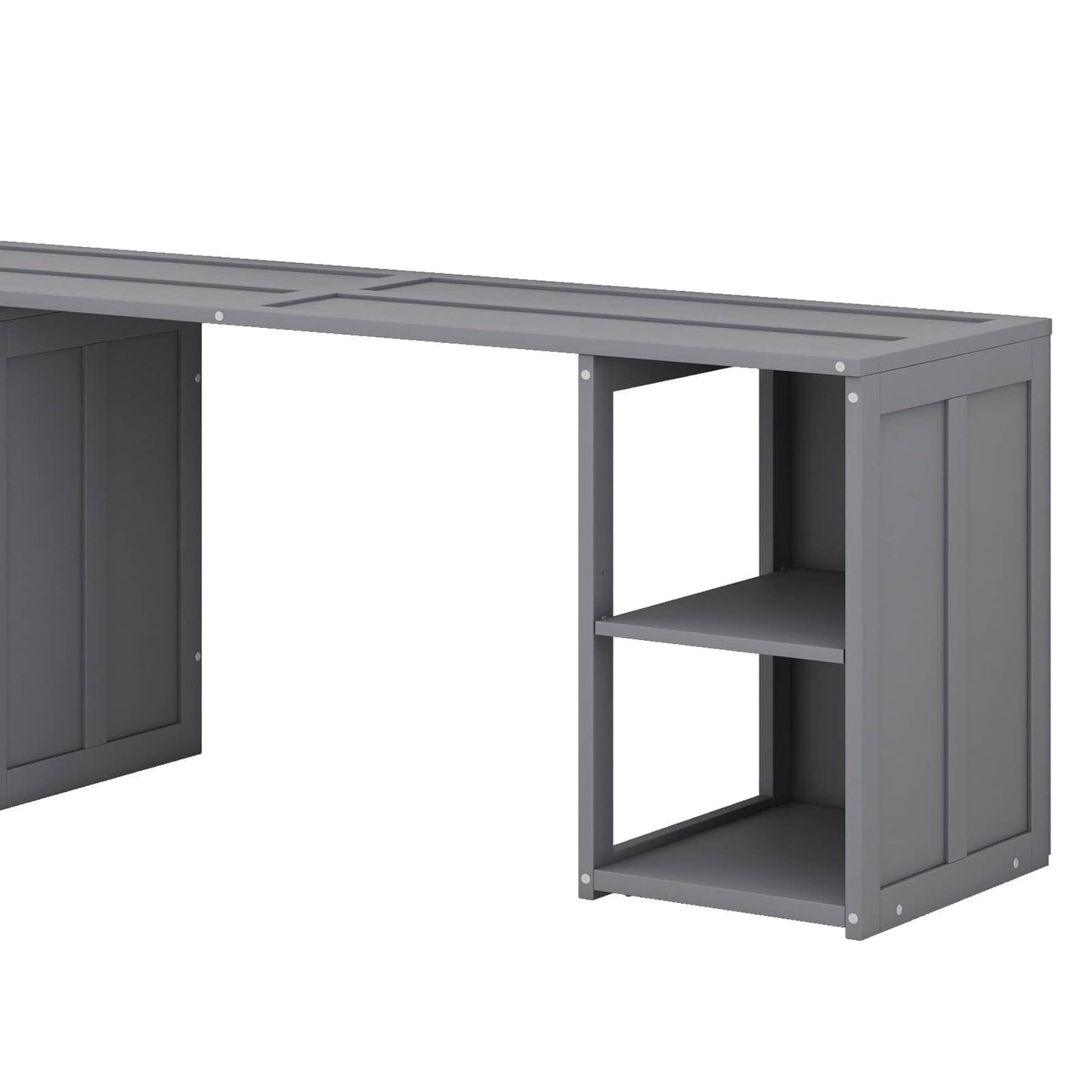 YunNianYang Queen Size Murphy Bed with Rotable Desk (Gray)