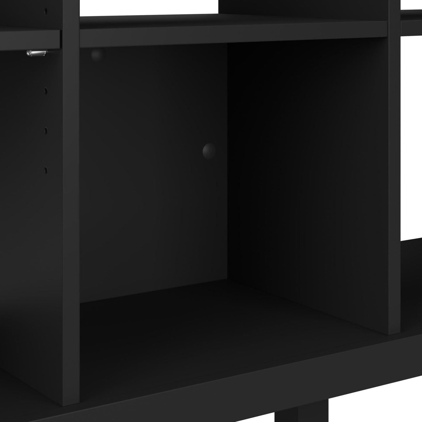 Bush Home Broadview 6 Cube Organizer Shelf in Classic Black, Small Cubby Storage Bookshelf for Home Office or Living Room Organization