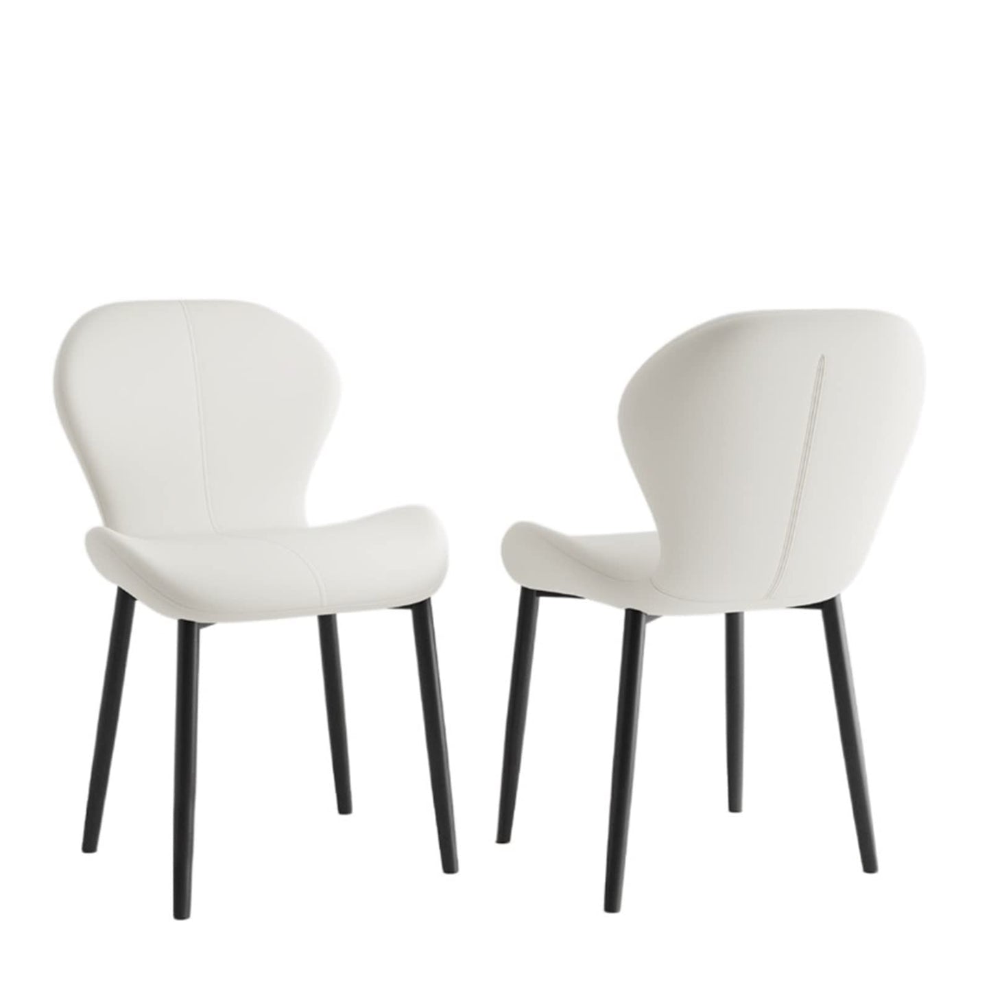 TRABVVIJSC Dining Room Chair Ergonomic Office Dining Chairs Leather Luxury Metal Vanity Lounge Living Room Computer Home Furniture(White)
