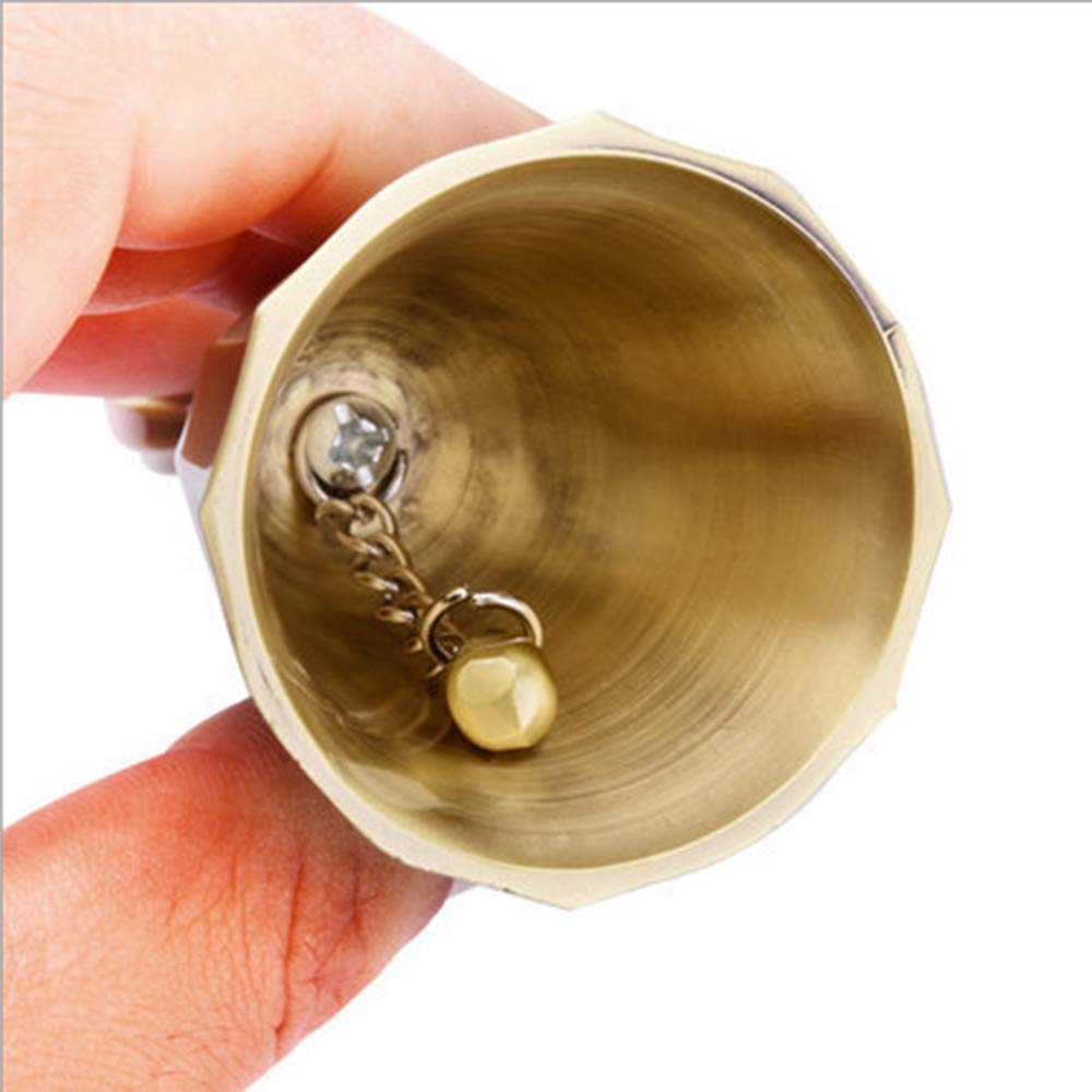 (None) Reception Dinner Hotel Classroom Bell Gold Silver for Adults hand bell for seniors Kid Counter Hall Table hand bell loud bells for adults (gold)
