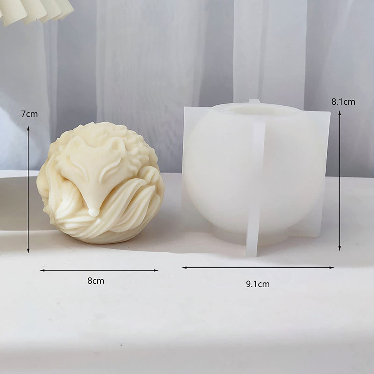 Fox Resin & Silicone Animal Molds - 3D Fox & Candle Molds for Soap & Candle Making