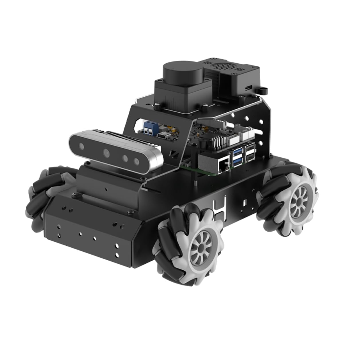 HIWONDER Robot Car with ChatGPT Large AI Models, 3D Depth Camera Mecanum-Wheel Chassis ROS2-HUMBLE Lidar SLAM Mapping Navigation Autonomous Driving, MentorPi M1 Advanced Kit with Raspberry Pi5 4GB