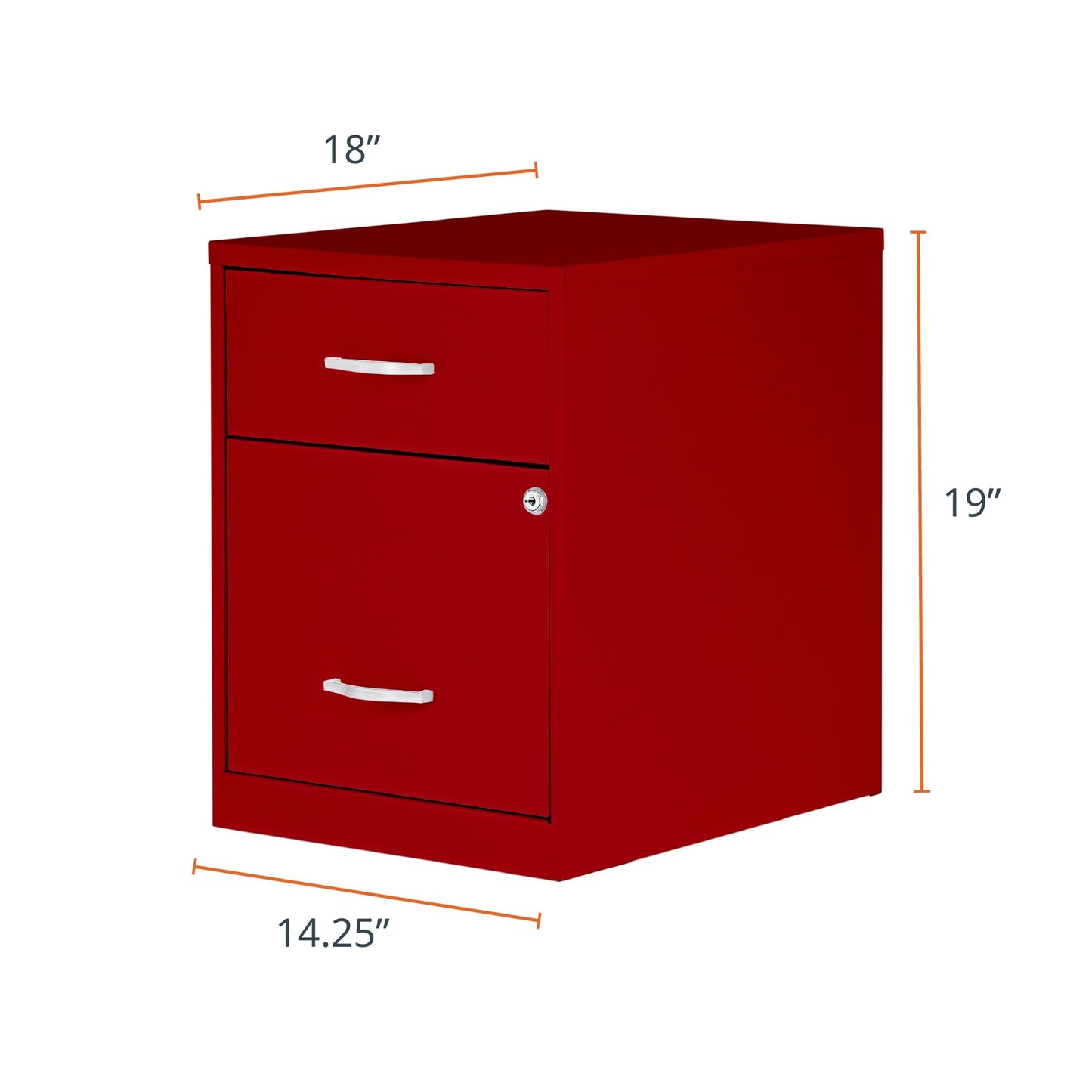 NuSparc 2 Drawer Locking Filing Cabinet | Pre-Assembled Steel Construction | Low-Profile Design is Perfect for Home and Small Office | Letter-Size | Assembled in USA