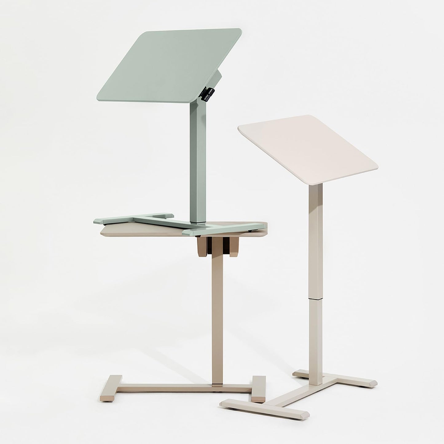 TopJob AnyDesk Nest Pro Sit Standing Desk, Portable Folding Stand Desk with Hidden Wheels, Computer Workstations, Home Use, Couch Side Table, Bedside Table, Kitchen Prep Table, Cordless (Mist)