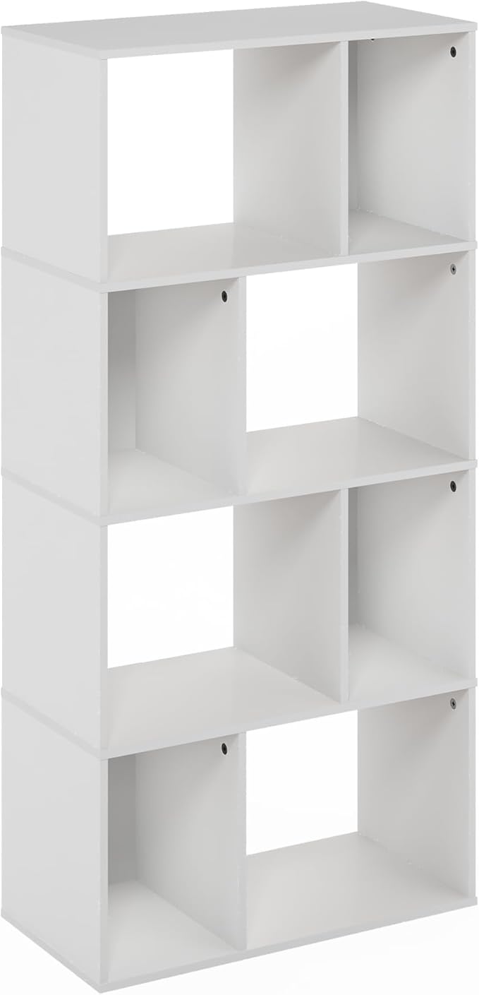 Furinno DALY Book Shelf, 8-Cube Bookshelf, Cube Storage Organizer Bookcase