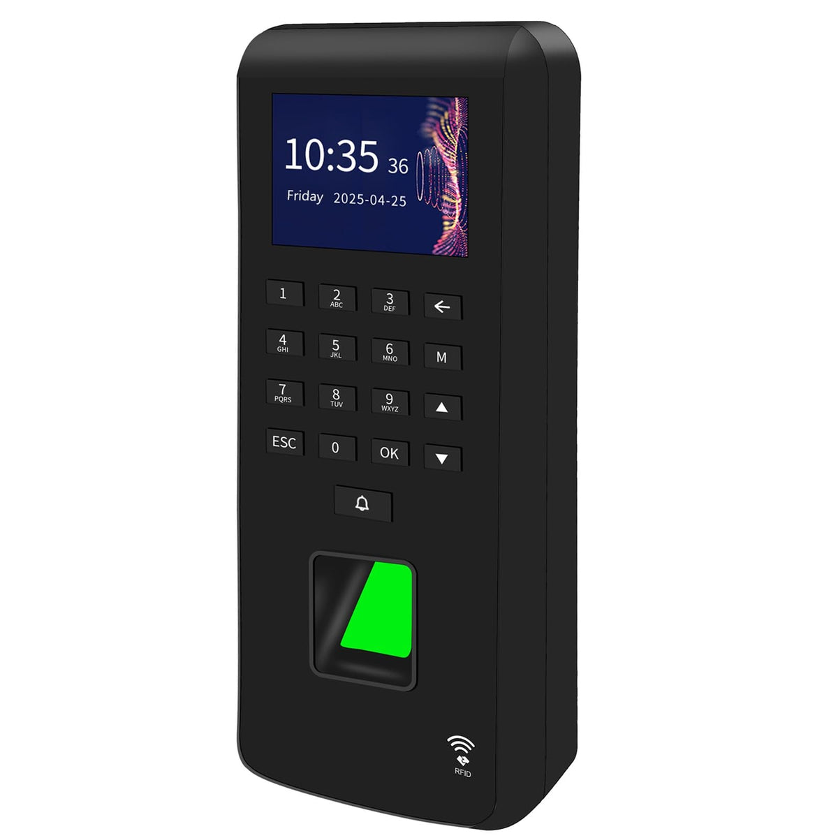 Biometric Access Control System with Fingerprint Scanner, LCD Display Keypad, RFID Card, Infrared Exit Button, 600lb Magnetic Lock - Supports 3000 Users & Attendance Tracking