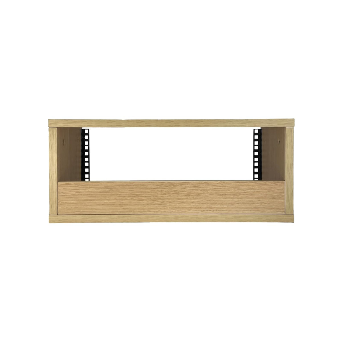 fmuser 4U Wooden Desktop Studio Rack, Standard Rack for Equipment in Golden Oak Finish,The Perfect Solution for Keeping Your Studio Tidy and Organized