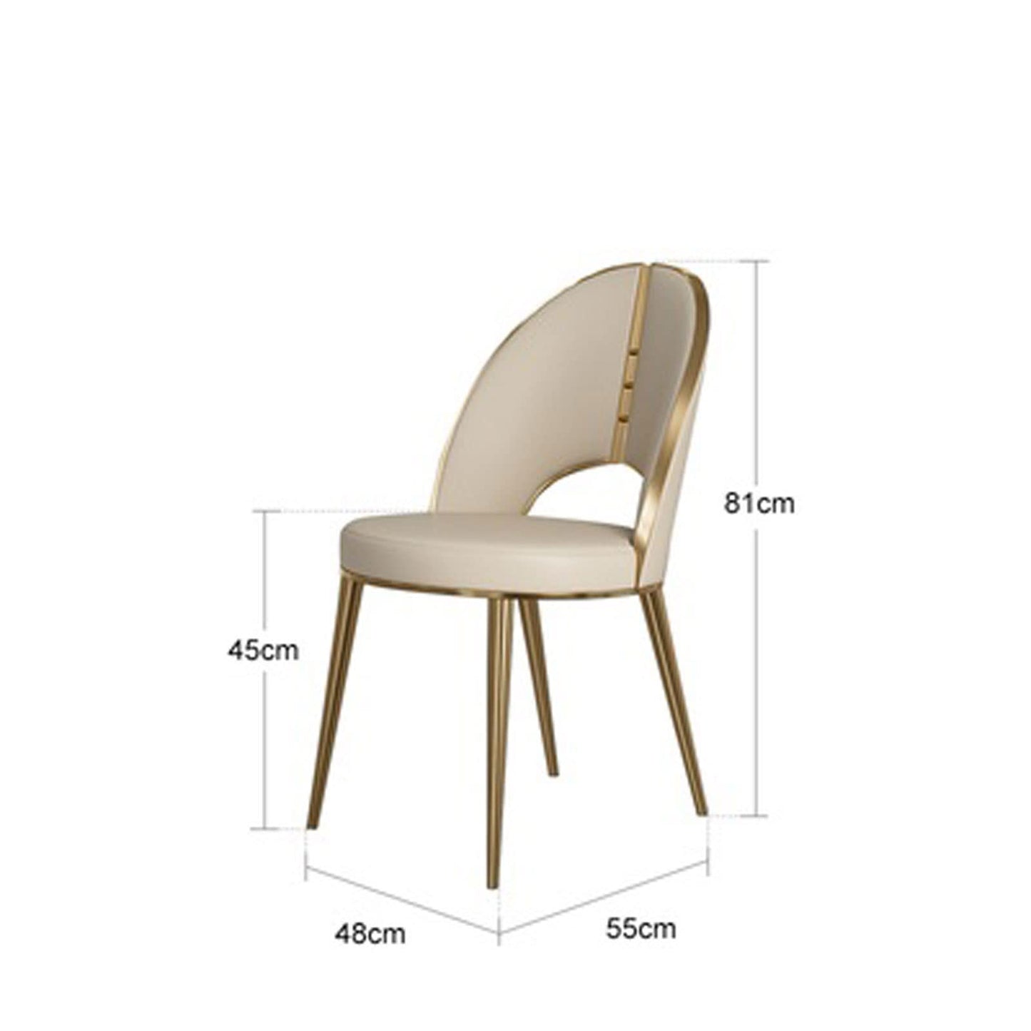 Dining Room Chair Comfortable Designer Dining Chair Metal Gold Legs Ergonomic Makeup Leather Office Home Furniture