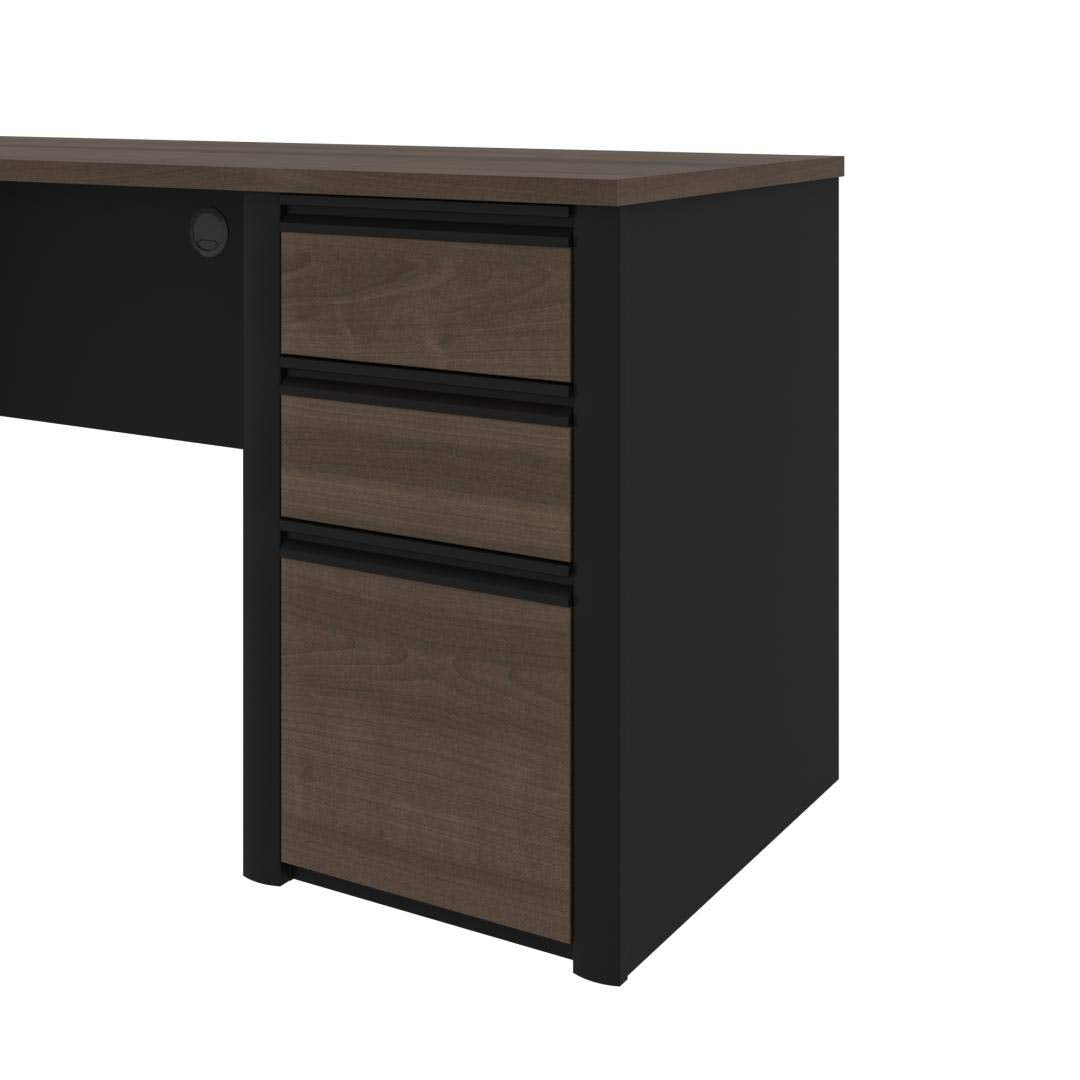 Bestar Connexion Add-On 3 Drawer Pedestal, 16W, Antigua & Black