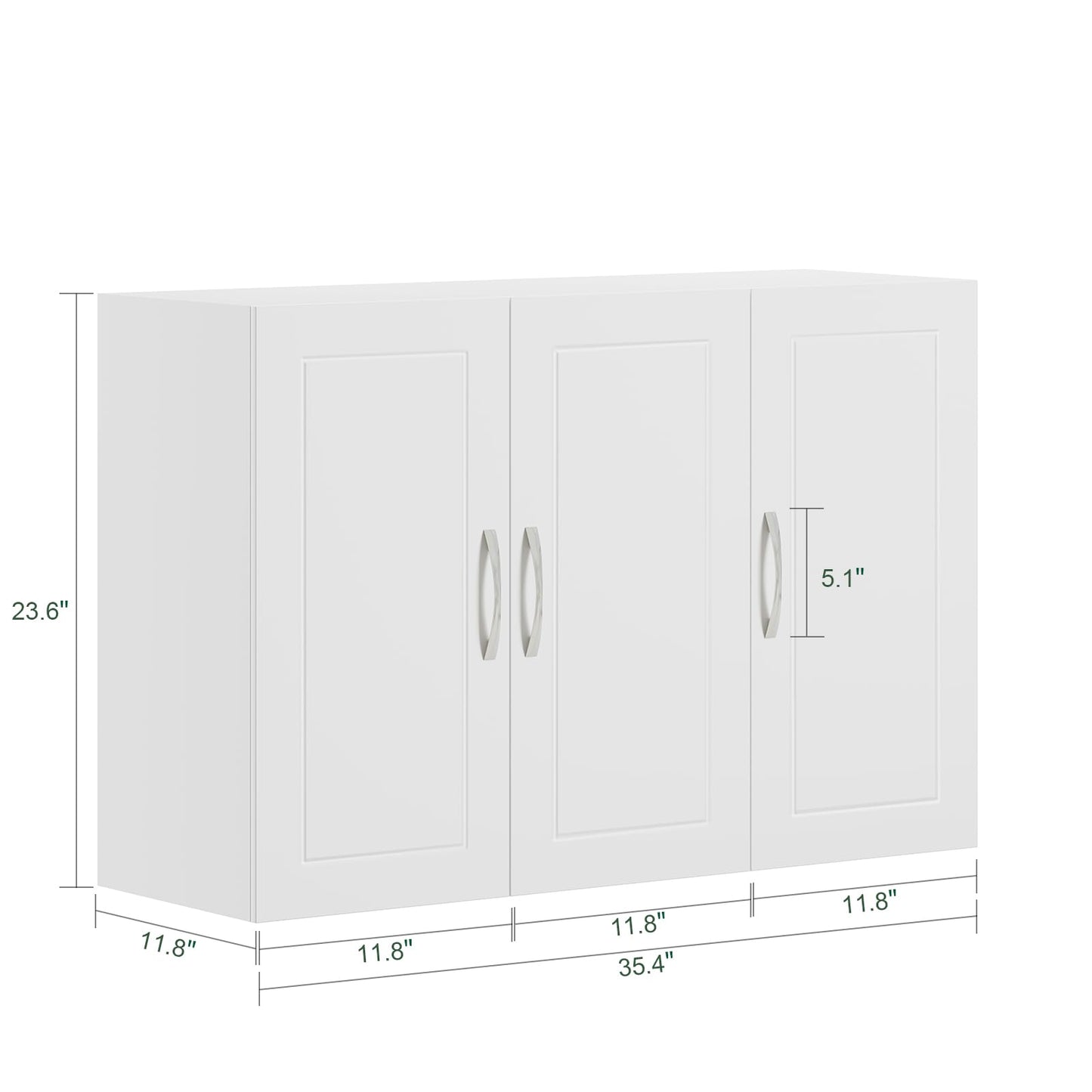 SoBuy Wall Cabinet Laundry Room, Medicine Cabinet for Kitchen Bathroom Garage, Wall Storage Cabinet with Adjustment Shelves, White FRG231-L-W